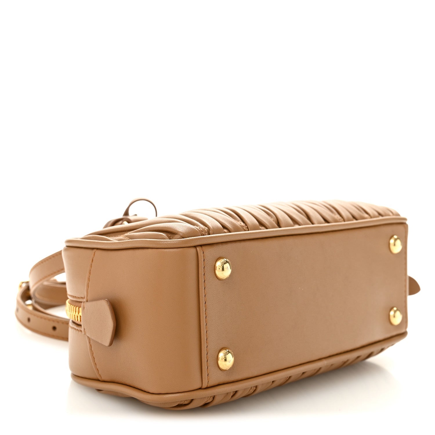 Nappa Matelasse Regular Arcadie Top Handle Bag Caramel