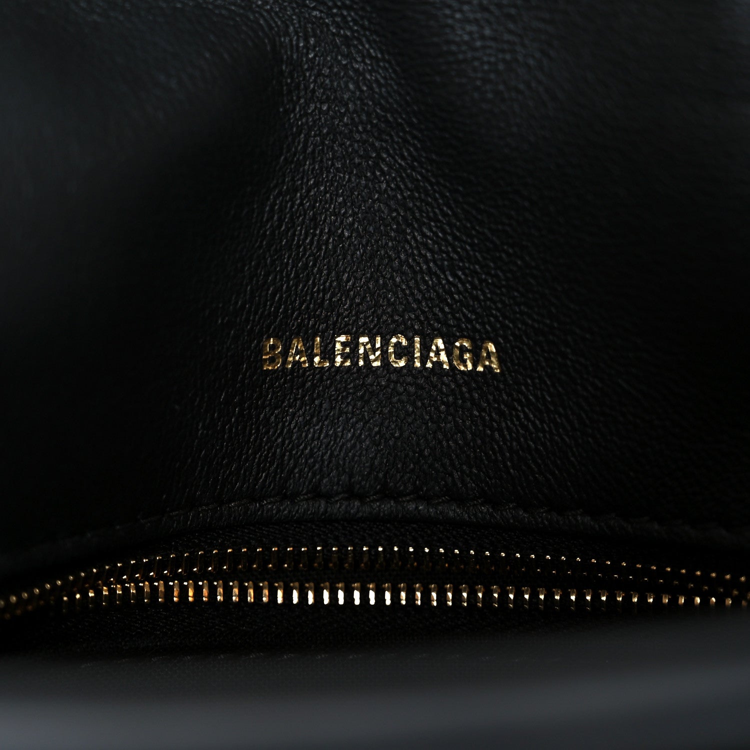 Crushed Calfskin Quilted Small Souvenirs Crush Chain Bag Black