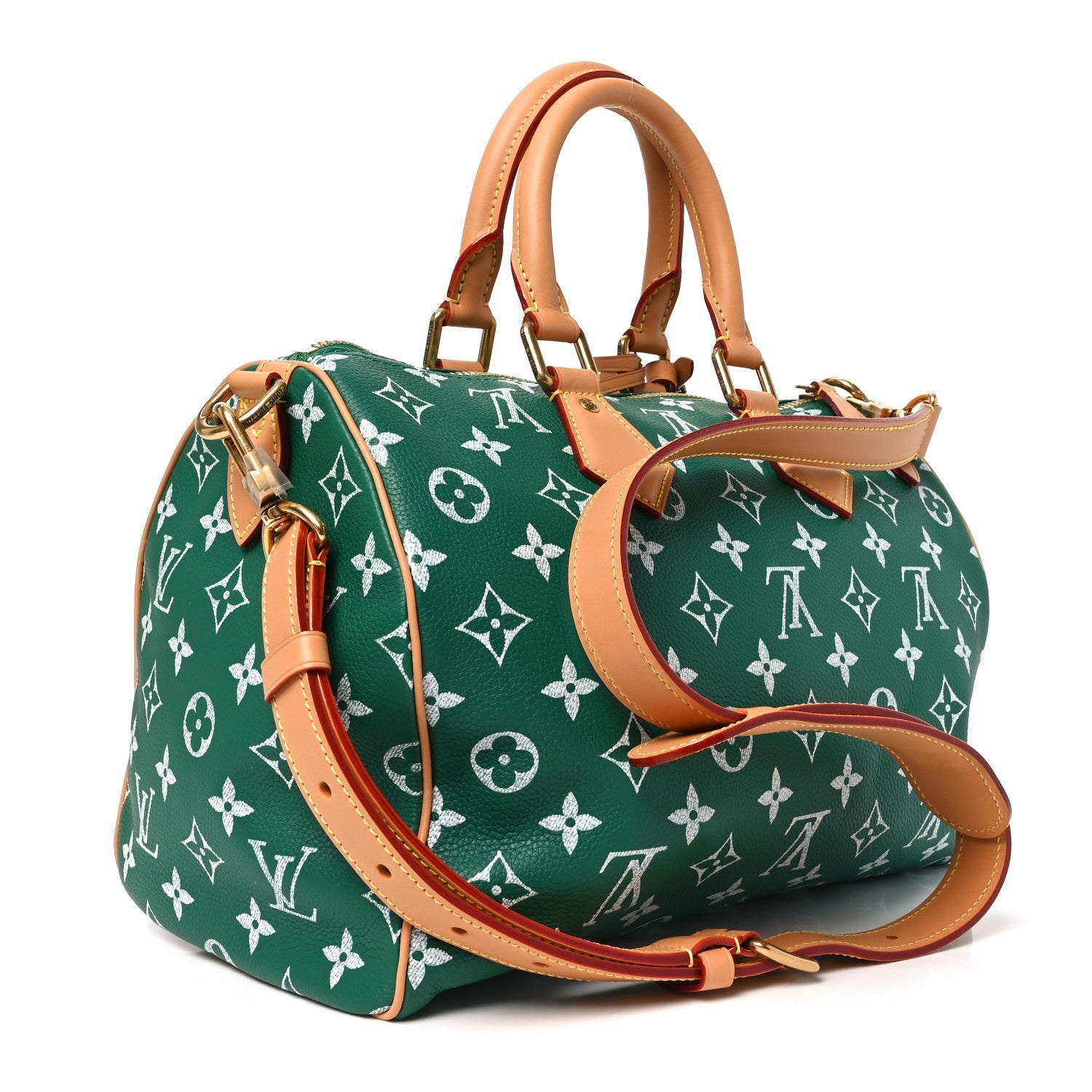Calfskin Monogram Speedy P9 Bandouliere 30 Green