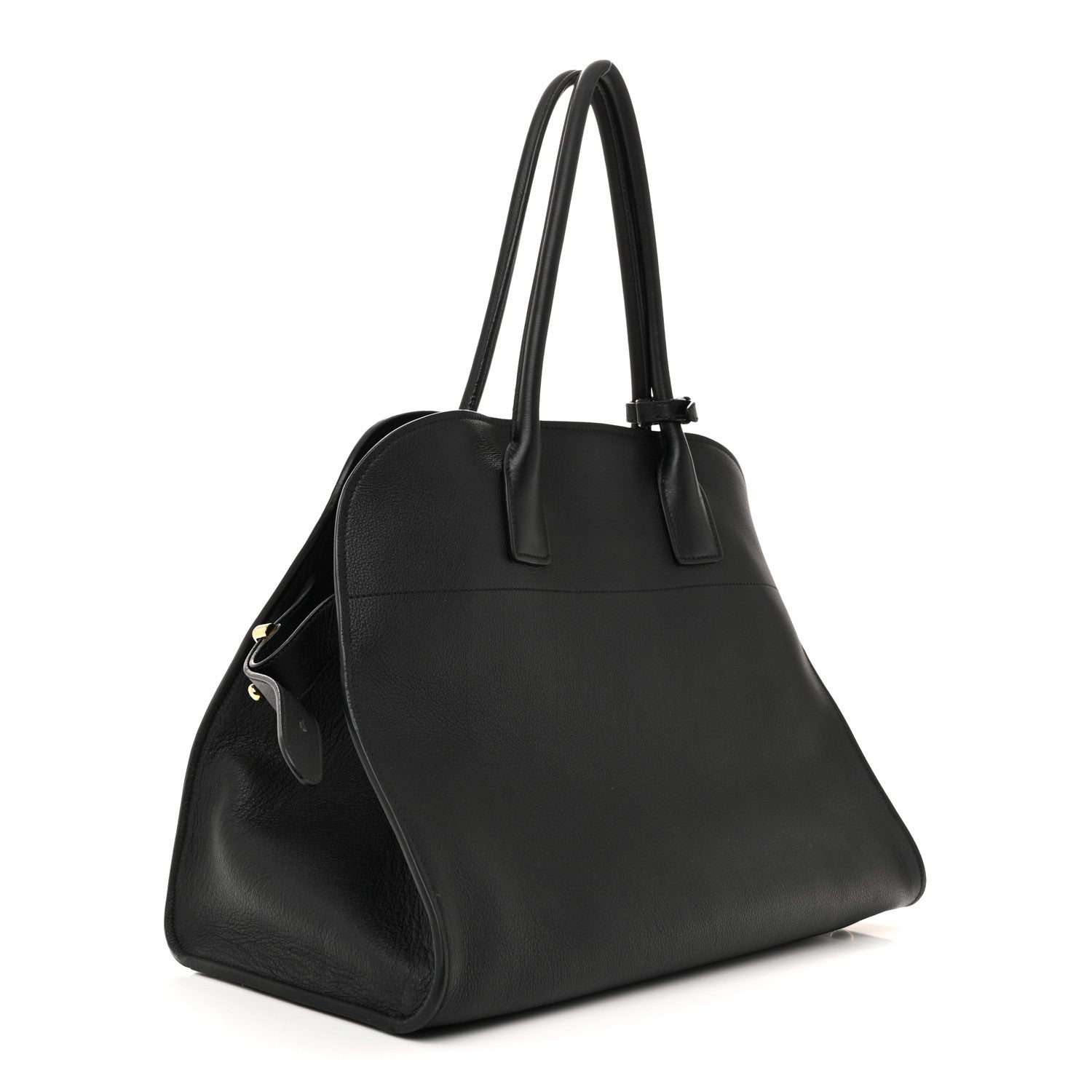 Soft Grain Calfskin Large Tote Bag Black