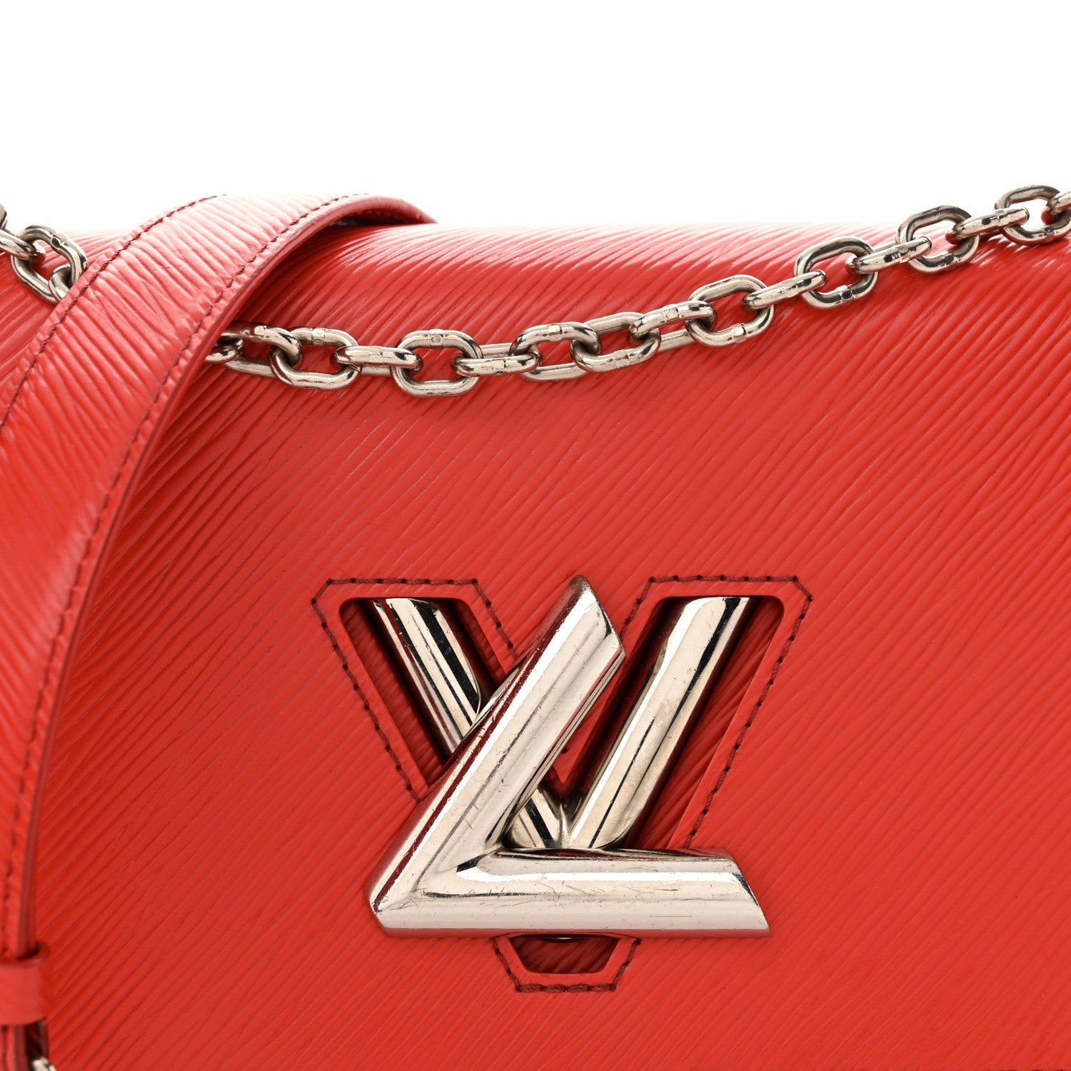 Epi Twist Shoulder Bag MM Coquelicot