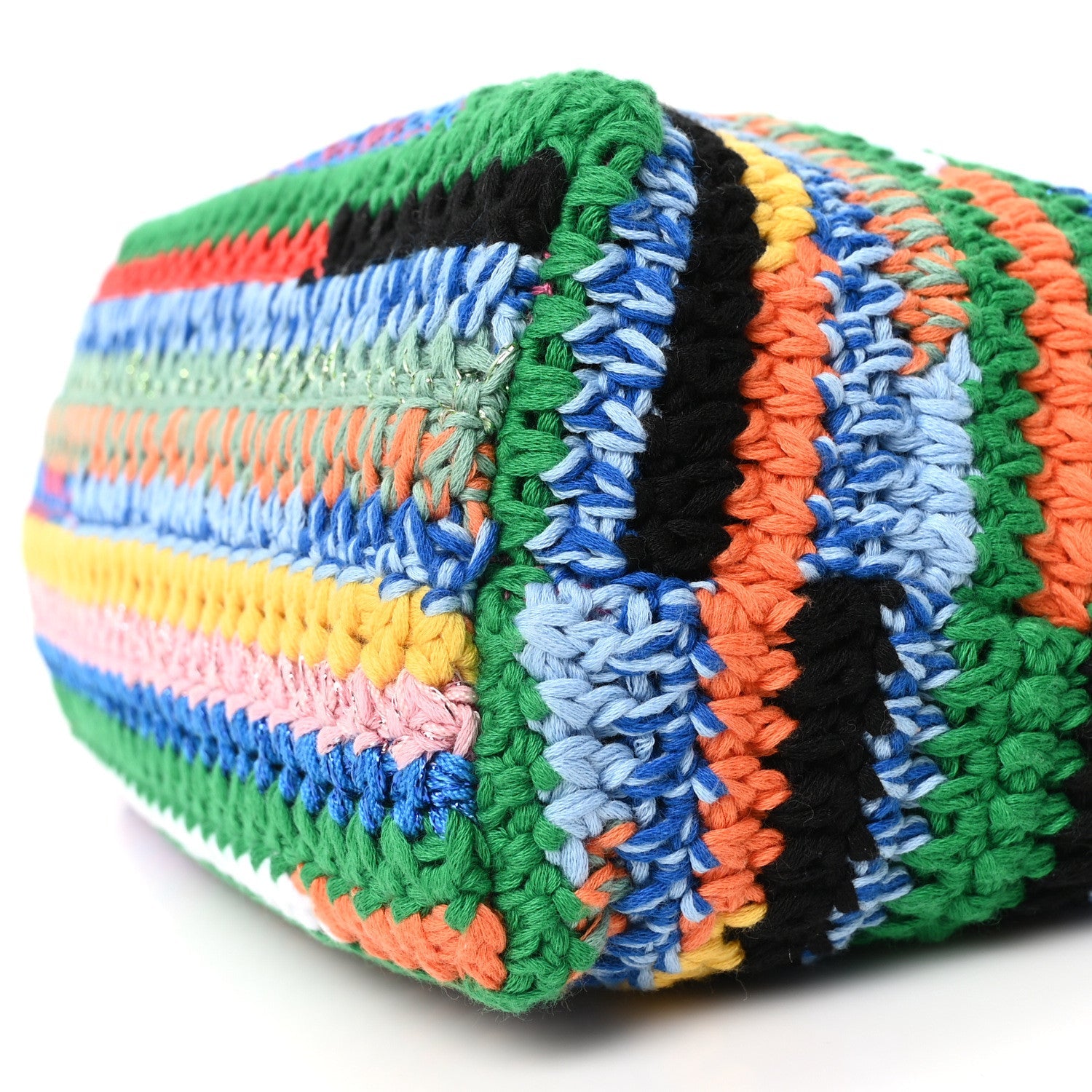 Fabric Crochet Pouch Multicolor