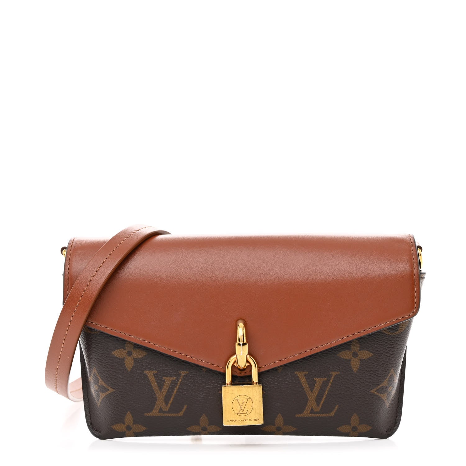 Monogram Padlock On Strap Caramel