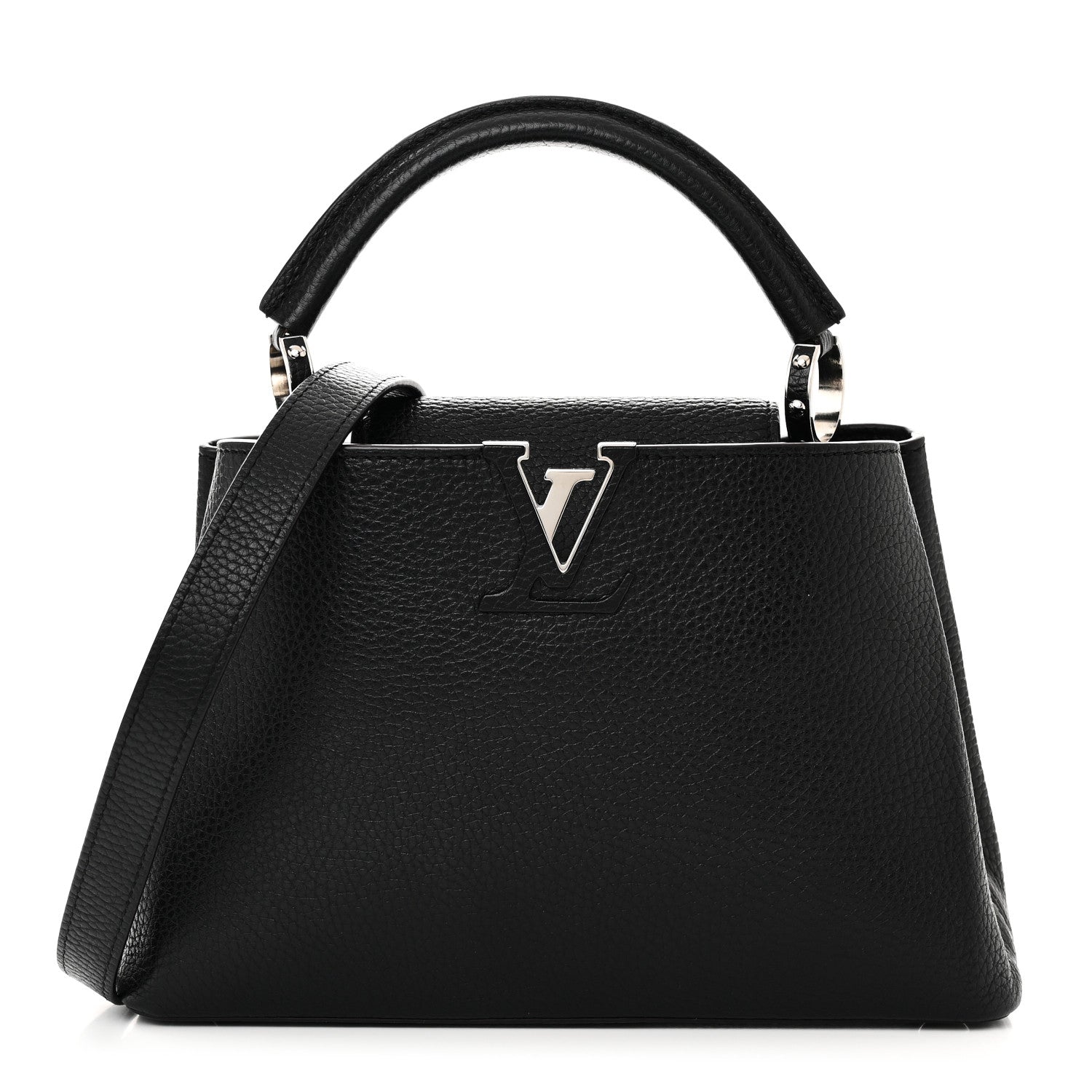 Taurillon Capucines BB Black Fuchsia