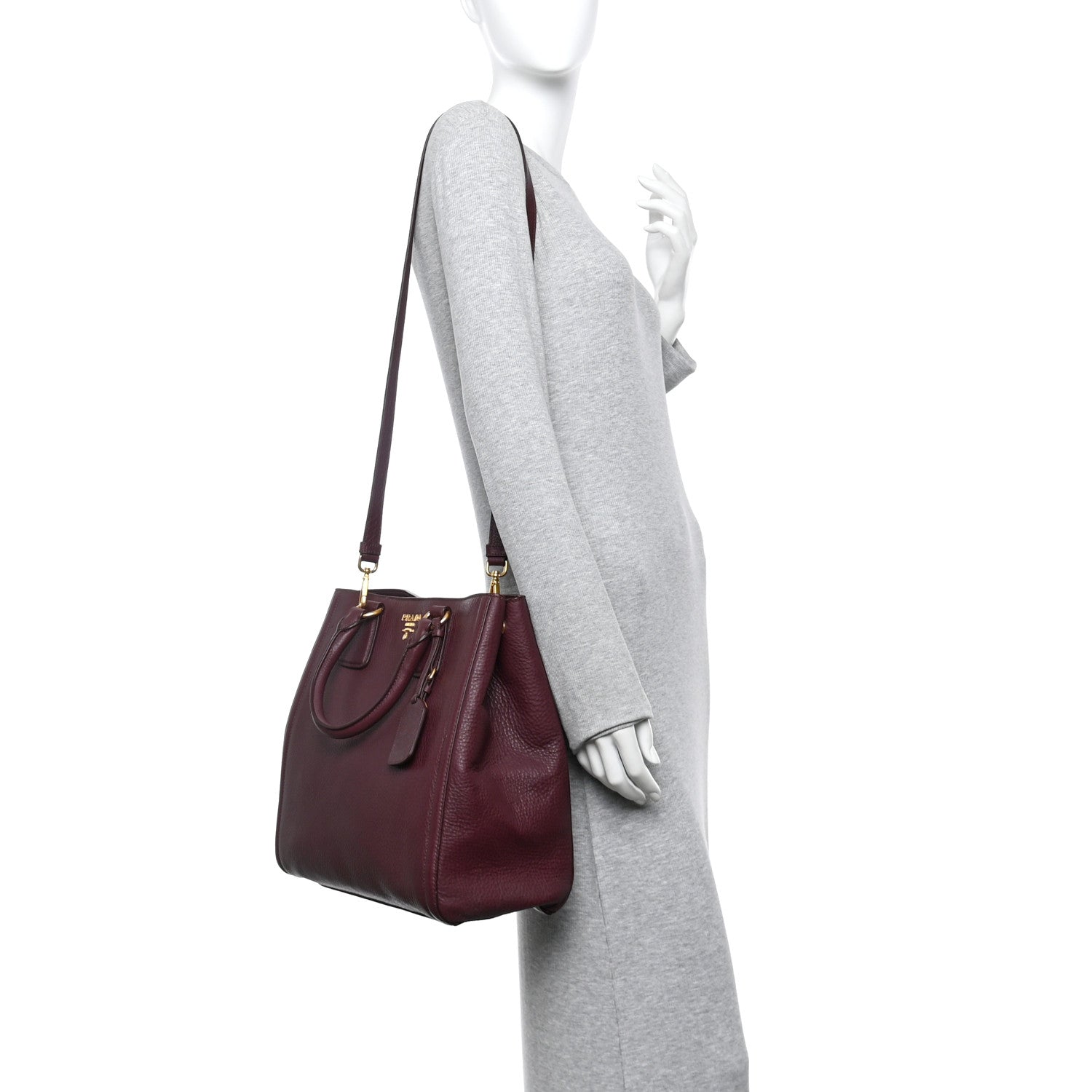 Vitello Daino Tote Granato