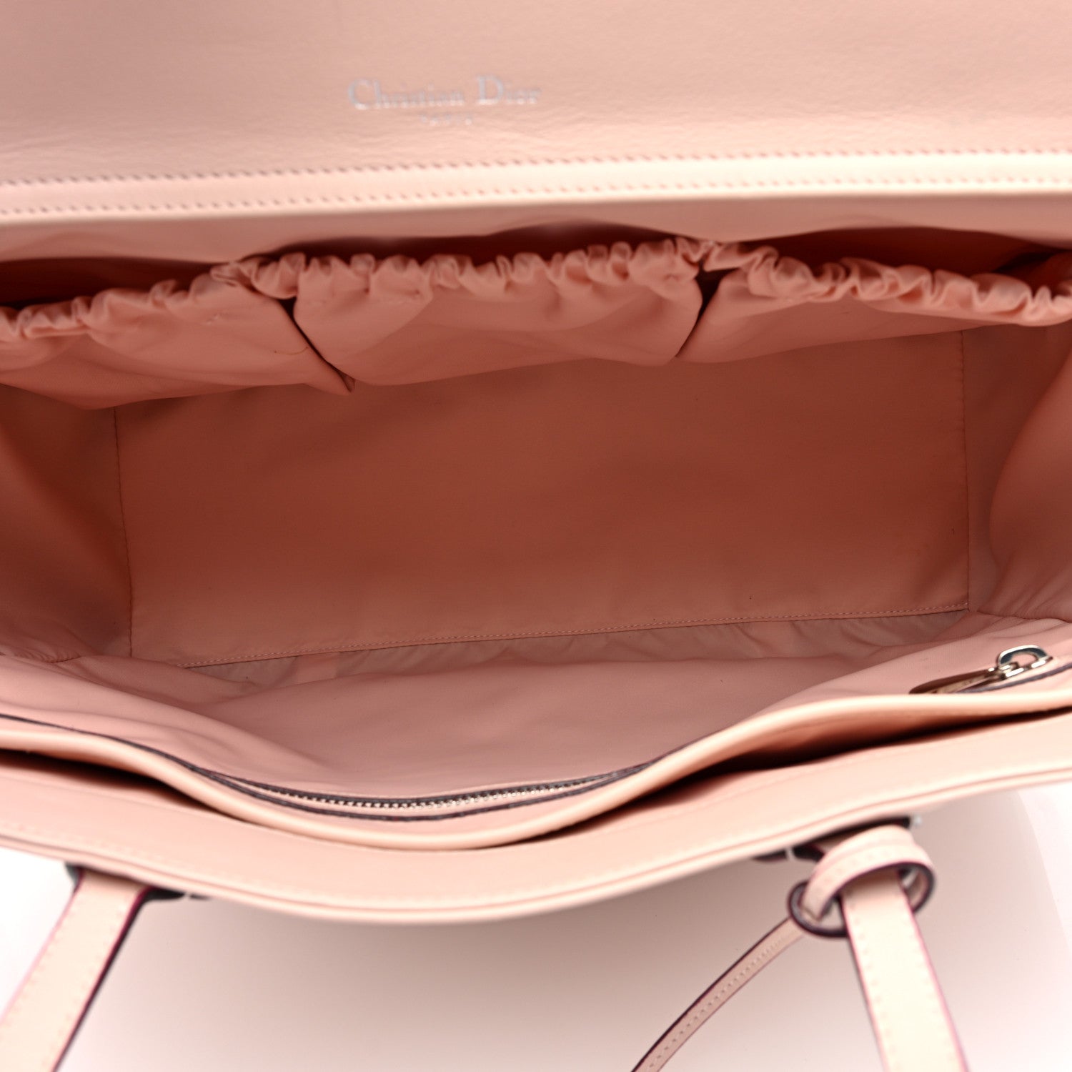 Calfskin Cannage Nappy Diaper Tote Pink