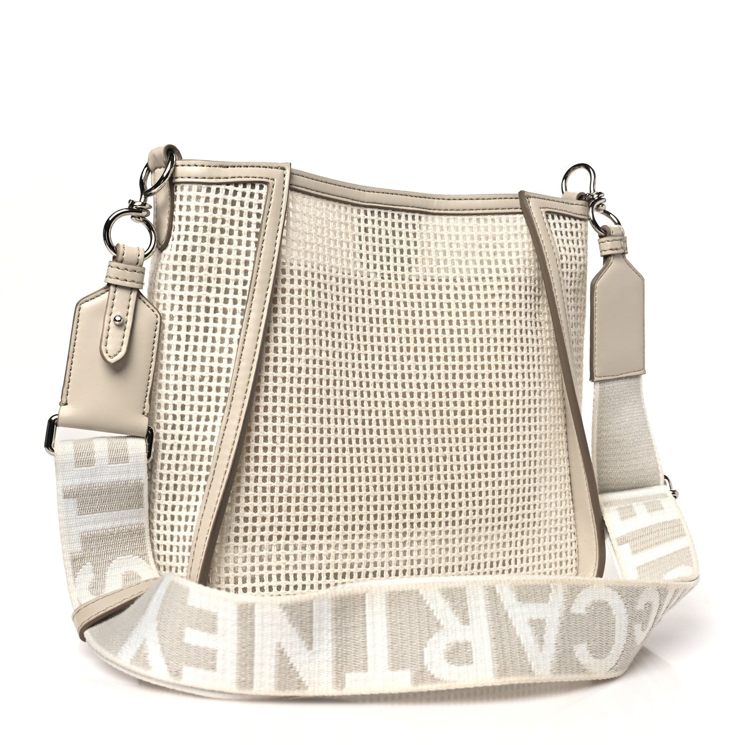 Eco Mesh Logo Mini Crossbody Ivory White
