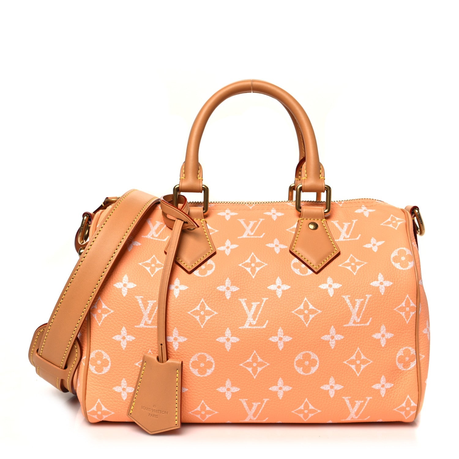 Calfskin Monogram Speedy P9 Bandouliere 25 Summer Peach