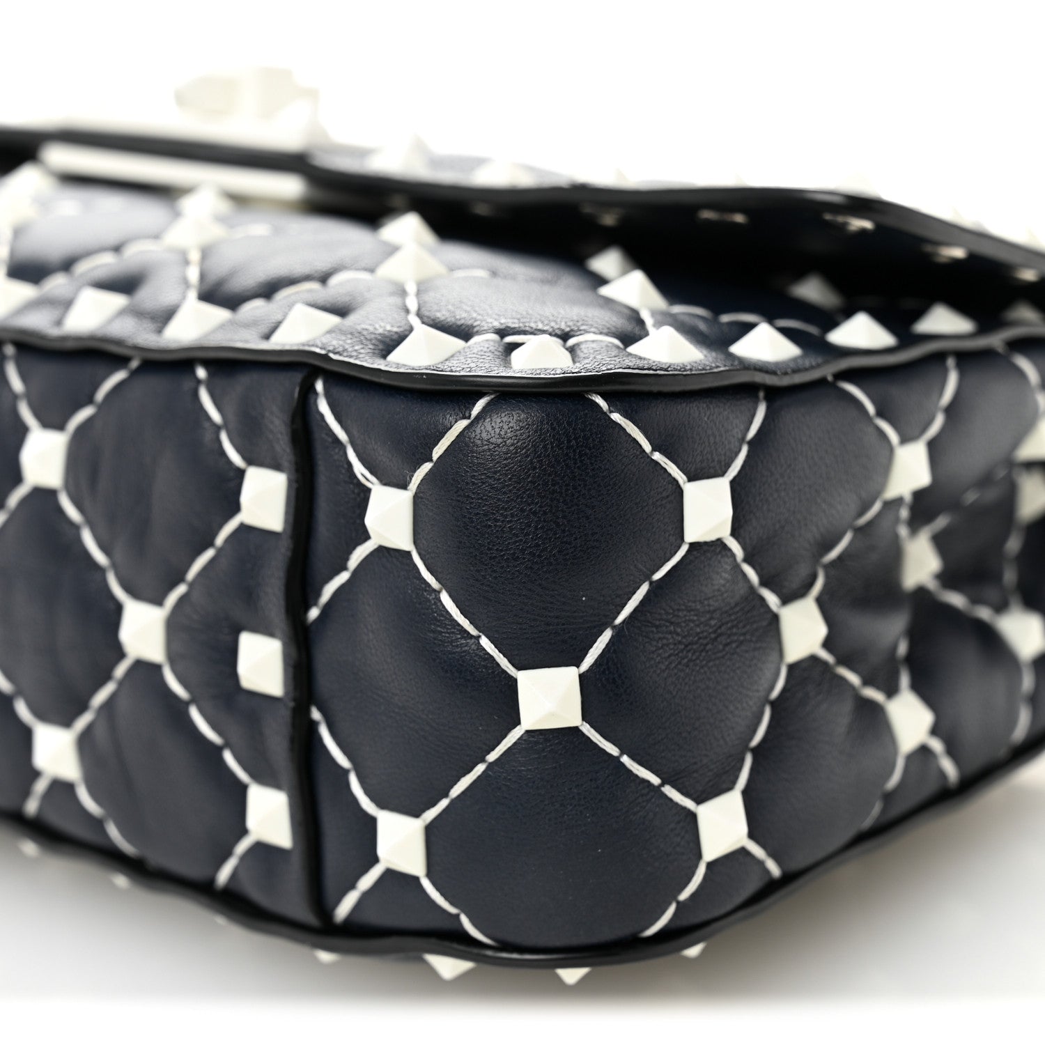 Nappa Small Free Rockstud Spike Shoulder Bag Marine