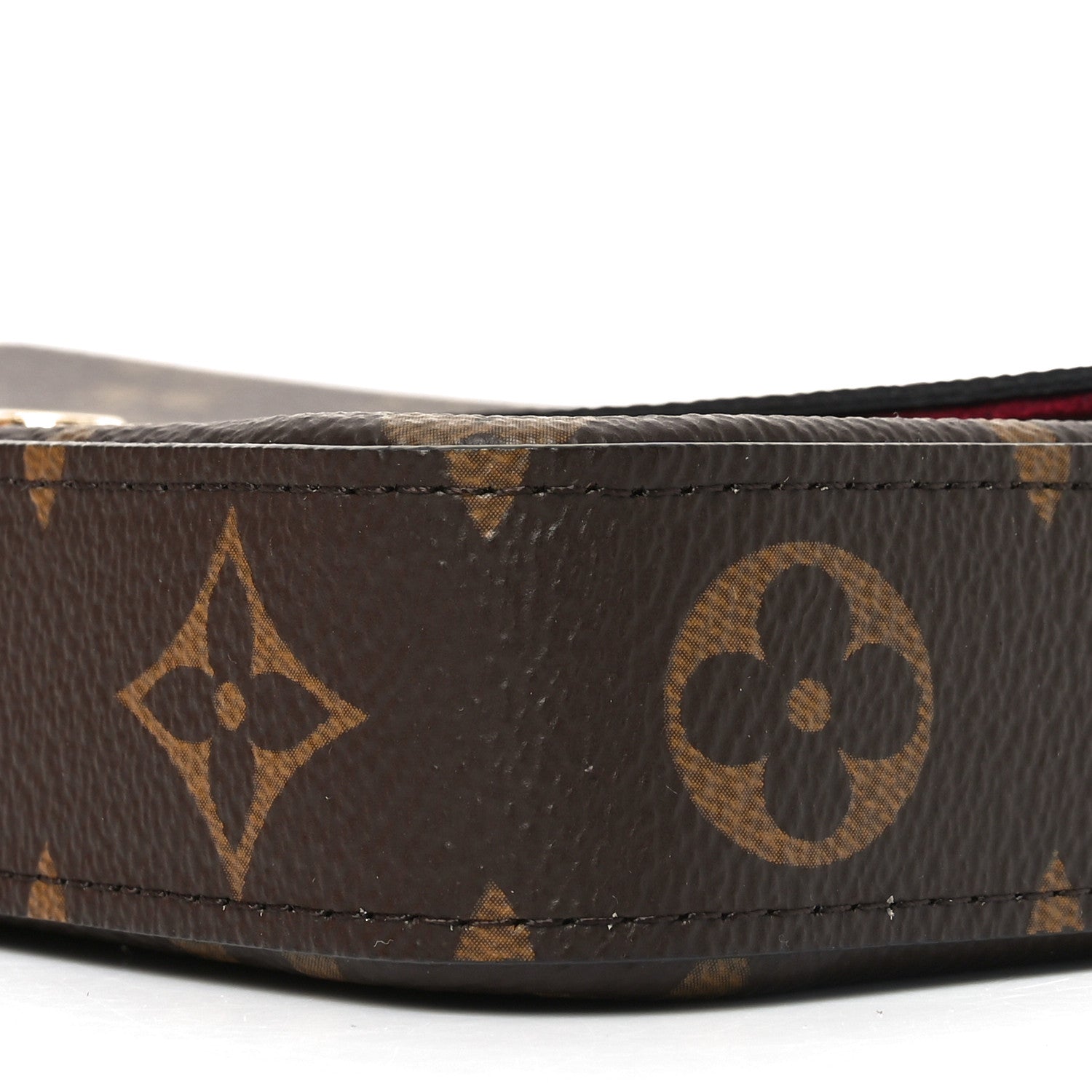 Monogram Pochette Felicie Chain Wallet Fuchsia