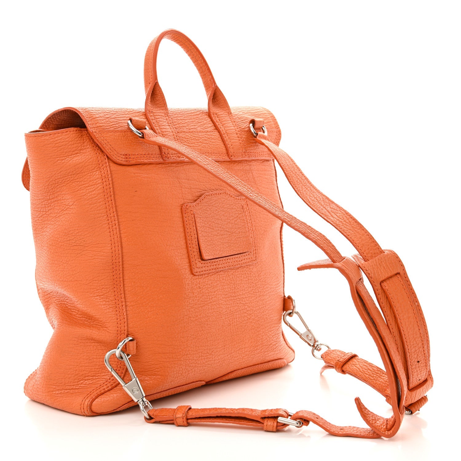 Textured Calfskin Pashli Backpack Orange