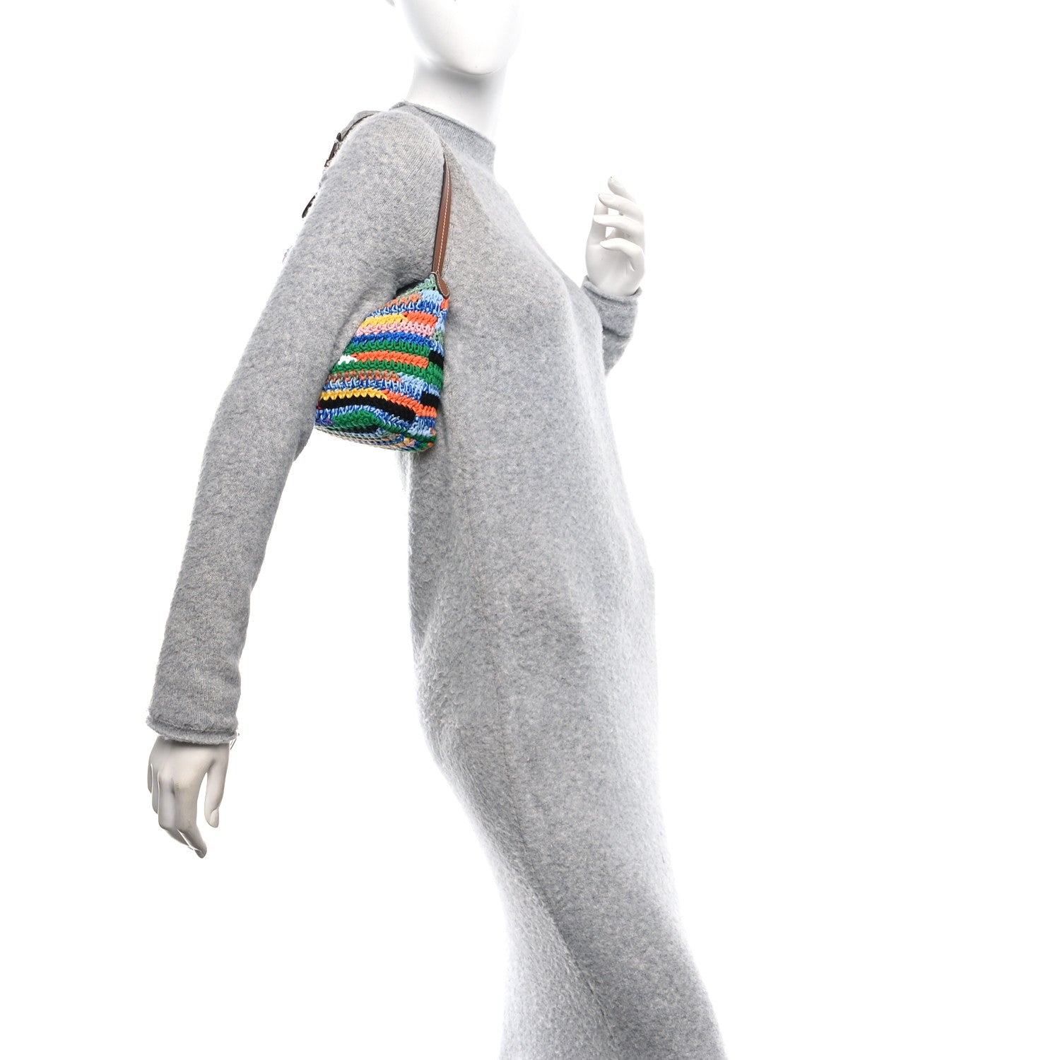 Fabric Crochet Pouch Multicolor