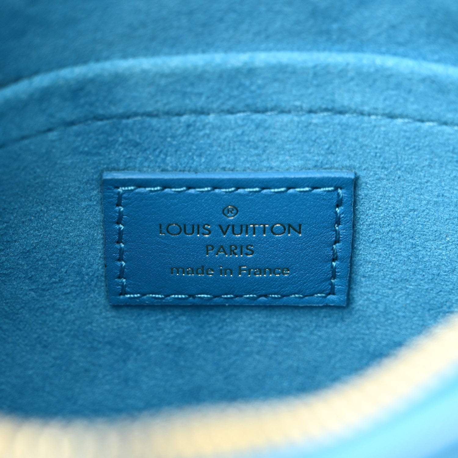 Calfskin Nanogram Embossed Speedy Bandouliere 20 Blue