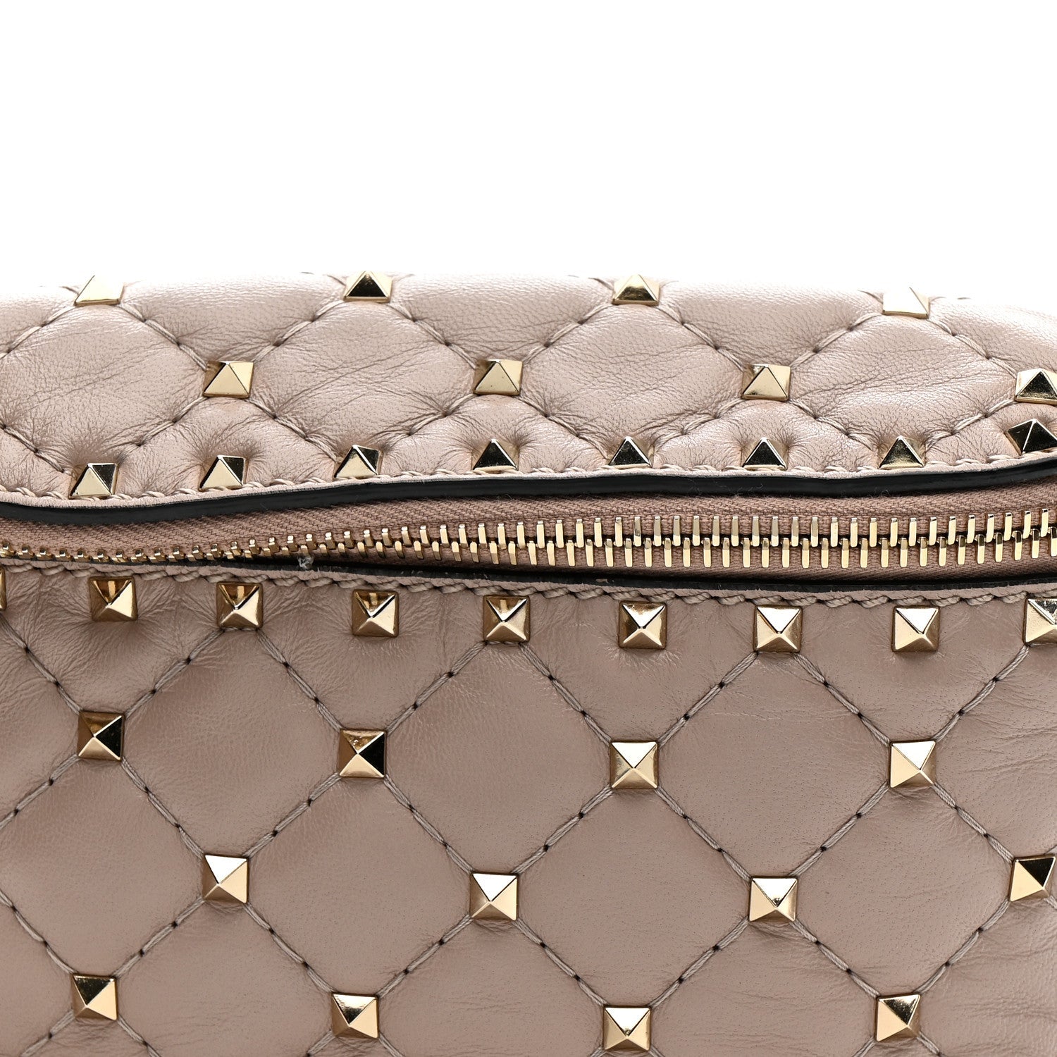 Nappa Rockstud Spike Belt Bag Poudre