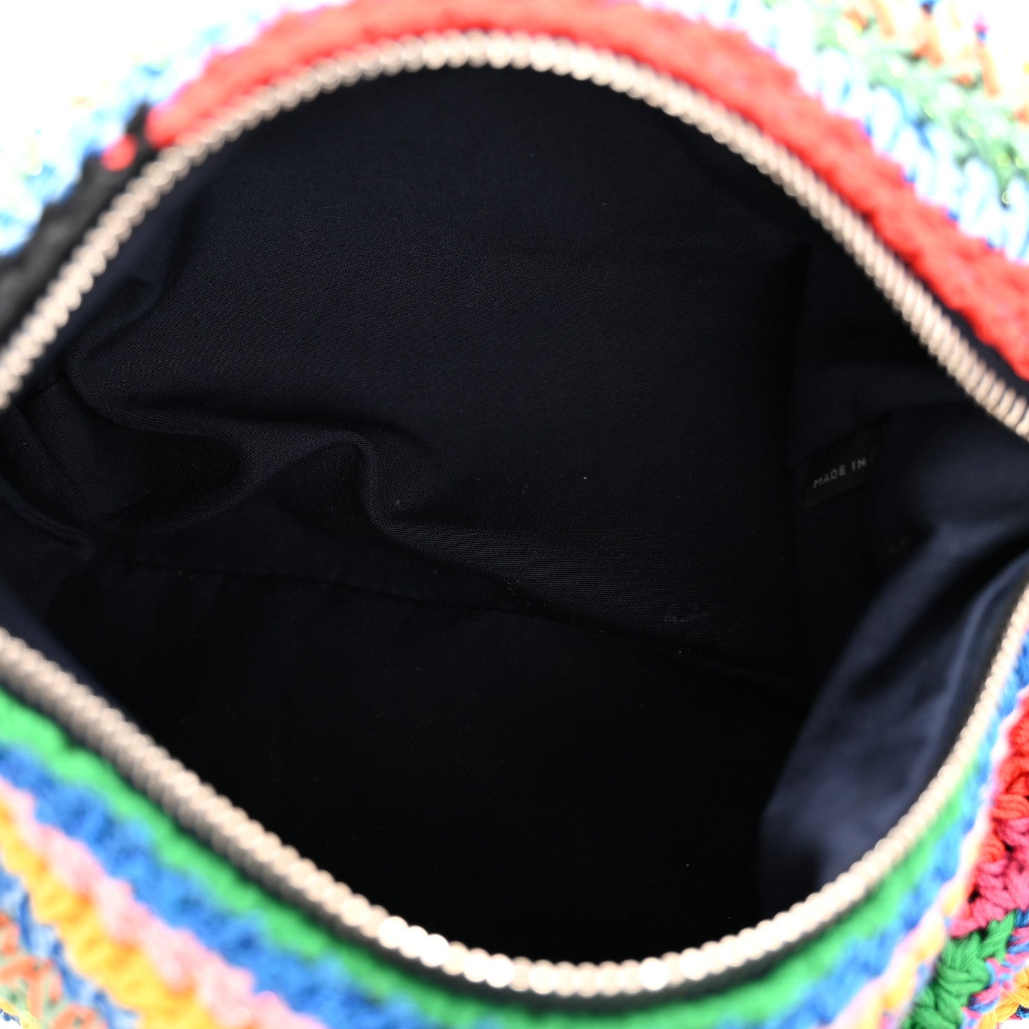 Fabric Crochet Pouch Multicolor