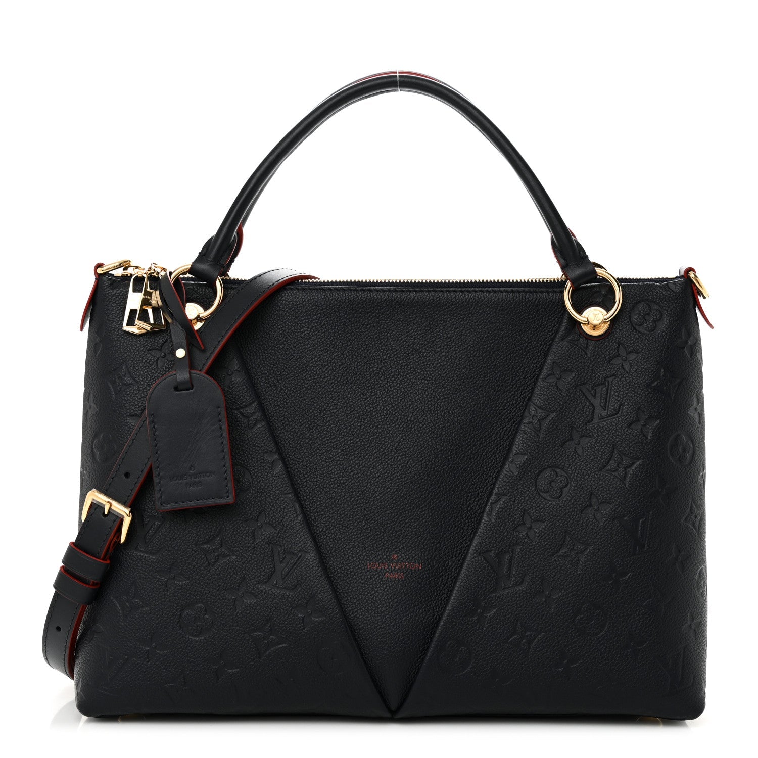 Empreinte V Tote MM Marine Rouge