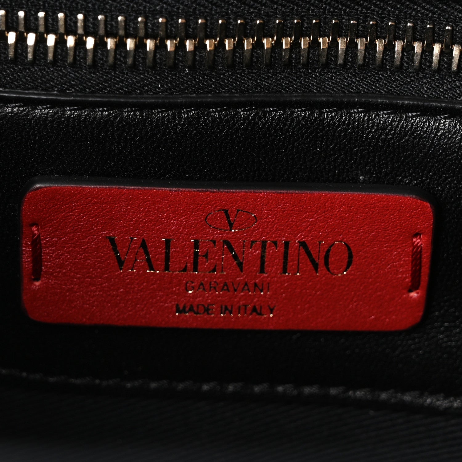 Lambskin VLTN Print Candystud Top Handle Bag Black