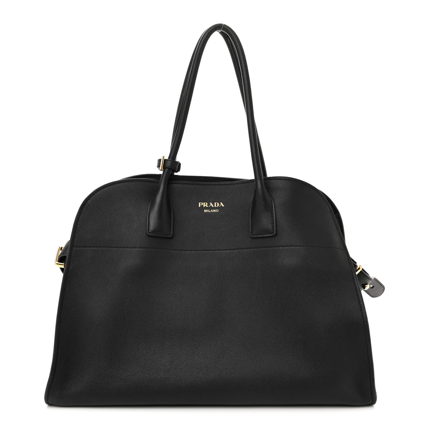 Soft Grain Calfskin Large Tote Bag Black