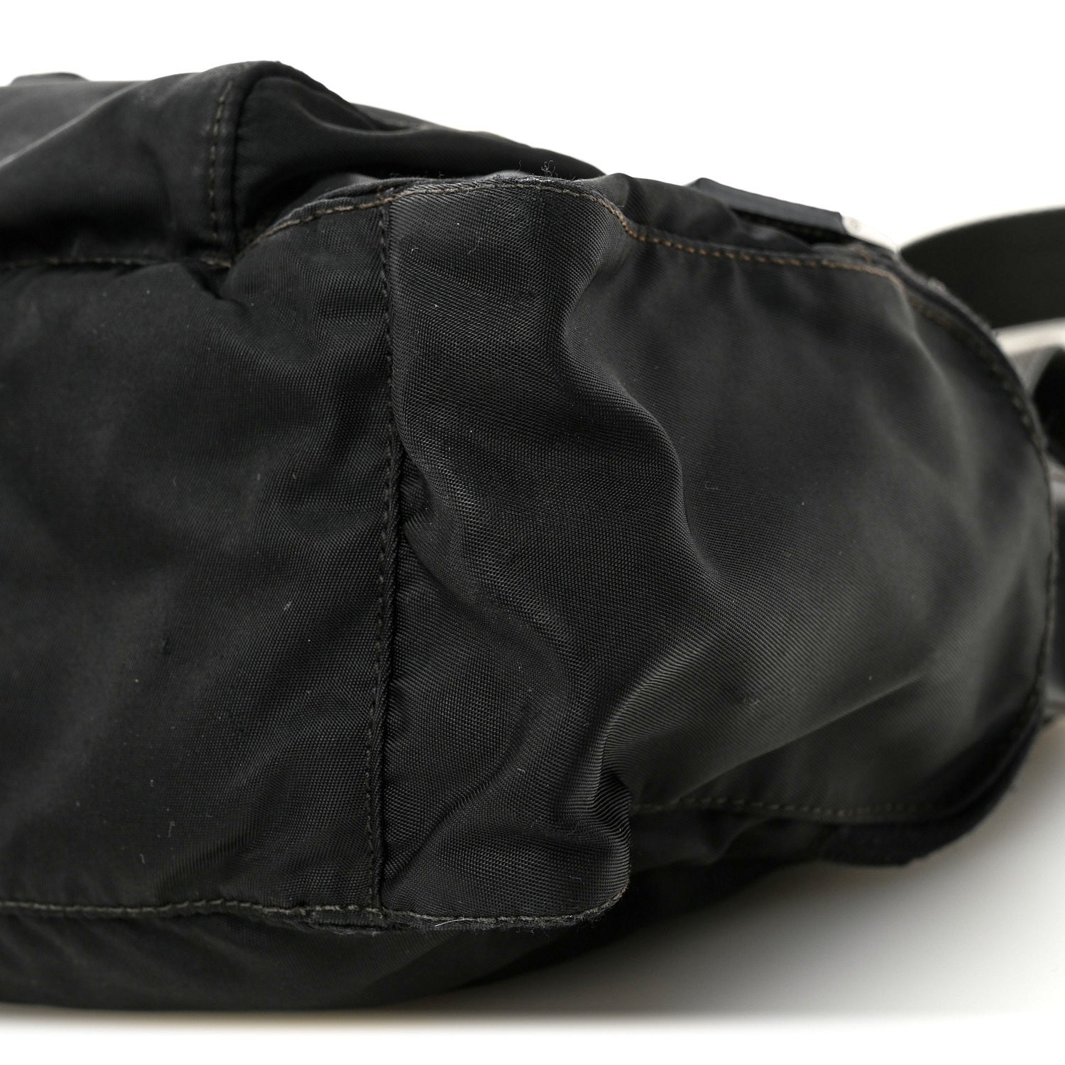 Tessuto Nylon Saffiano Small Vela Messenger Black