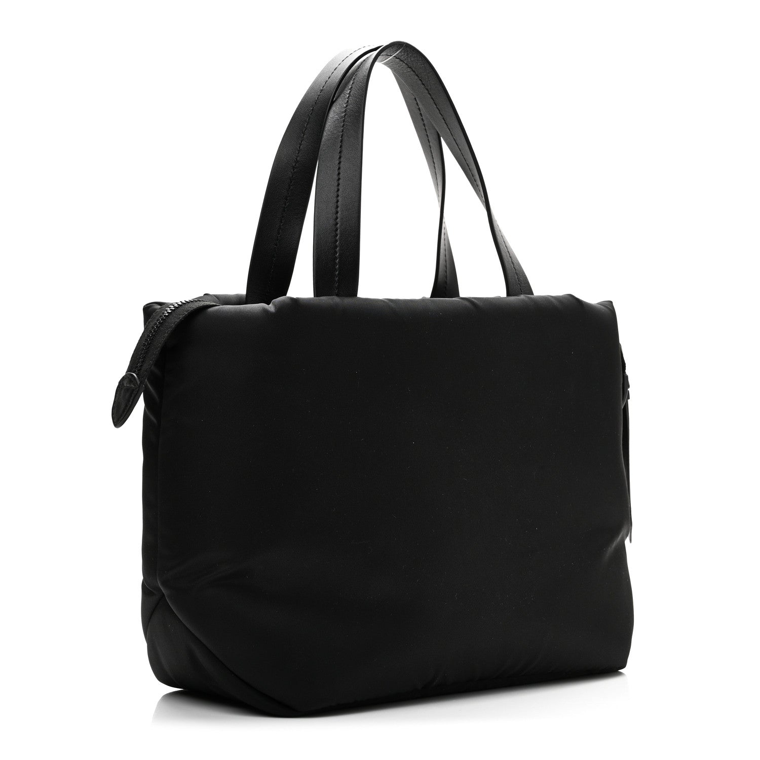 Tessuto Nylon Soft Padded Small Shopping Tote Black