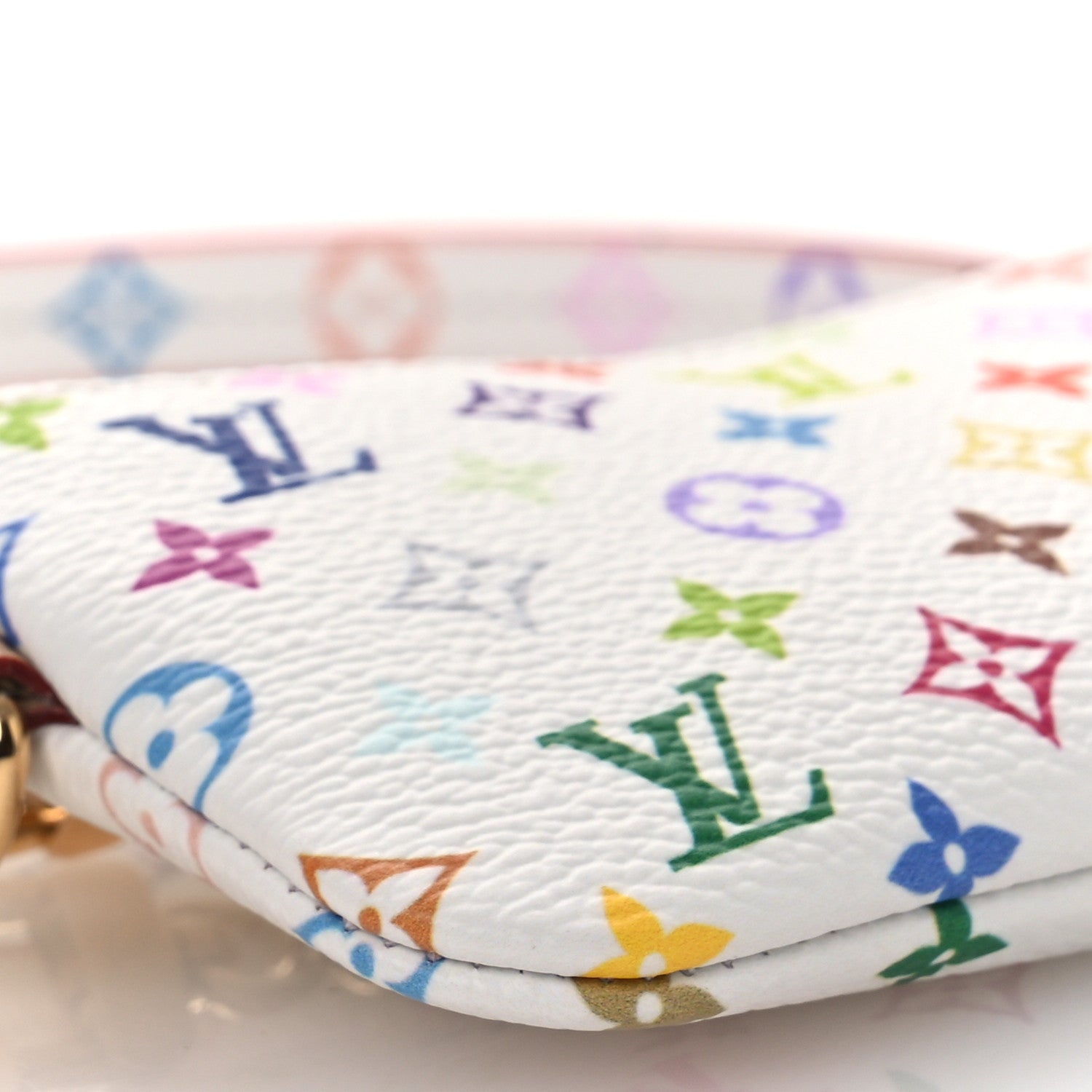 LV X TM Monogram Multicolor Phone Holder White