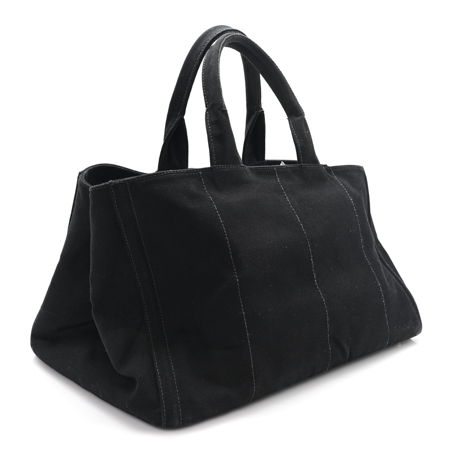 Denim Crystal Studded Canapa Tote Black