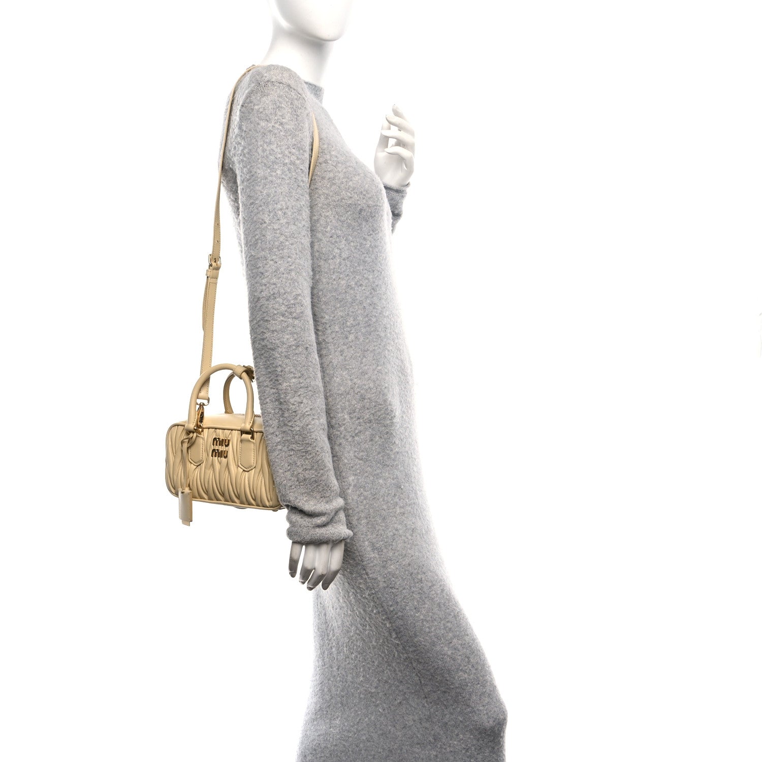 Nappa Matelasse Regular Arcadie Top Handle Bag Soia