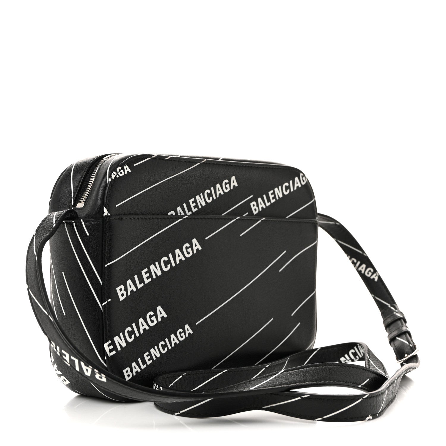 Calfskin Everyday Logo Print S Camera Bag Black