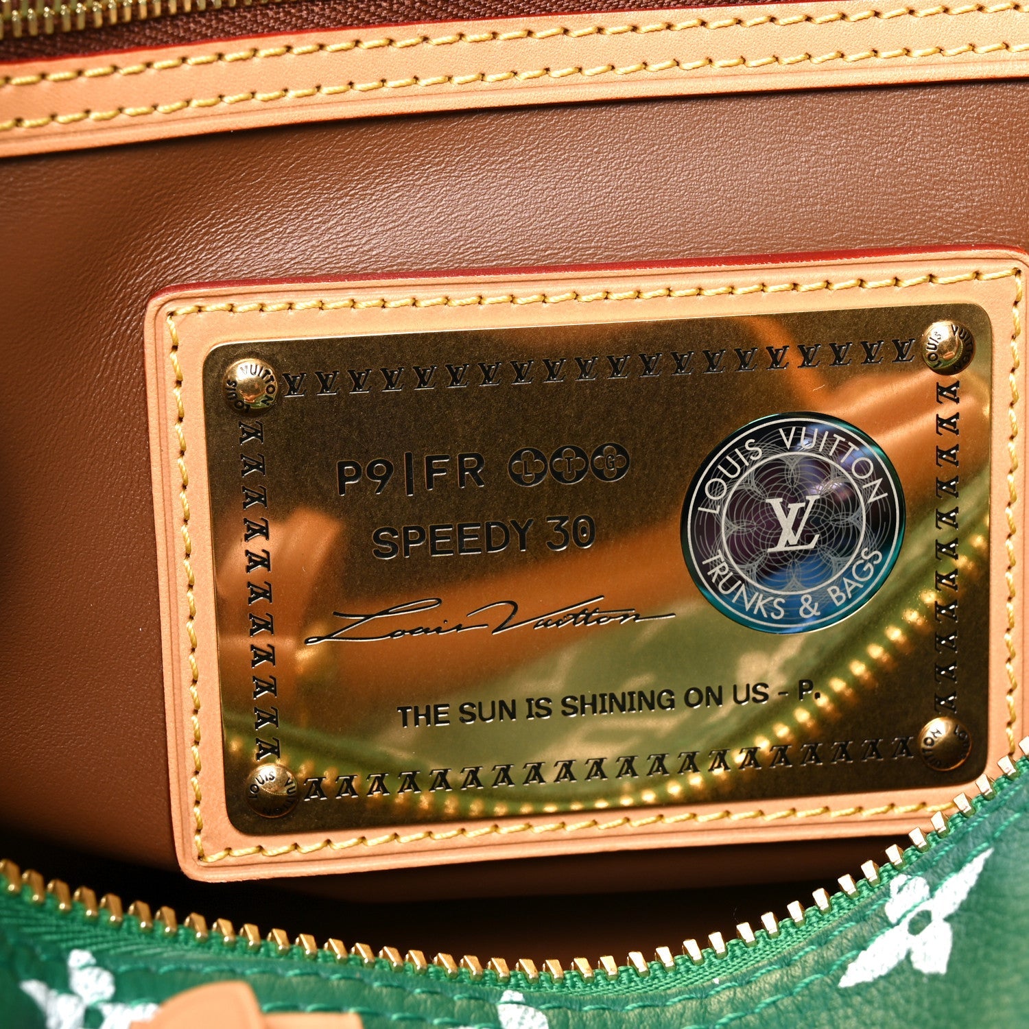 Calfskin Monogram Speedy P9 Bandouliere 30 Green