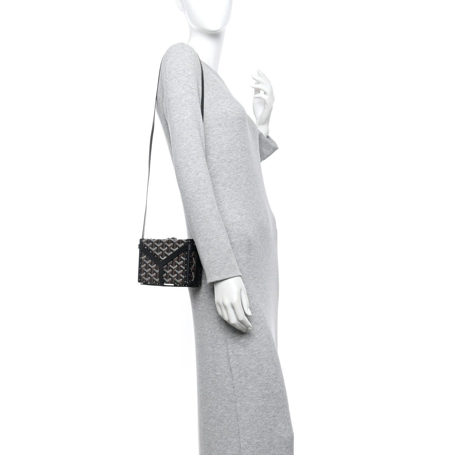 Goyardine Minaudiere Trunk Bag Black