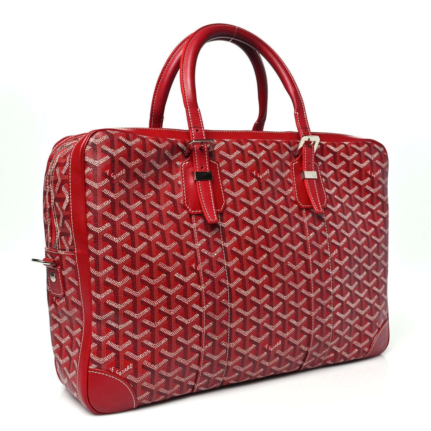 Goyardine Ambassade MM Briefcase Red
