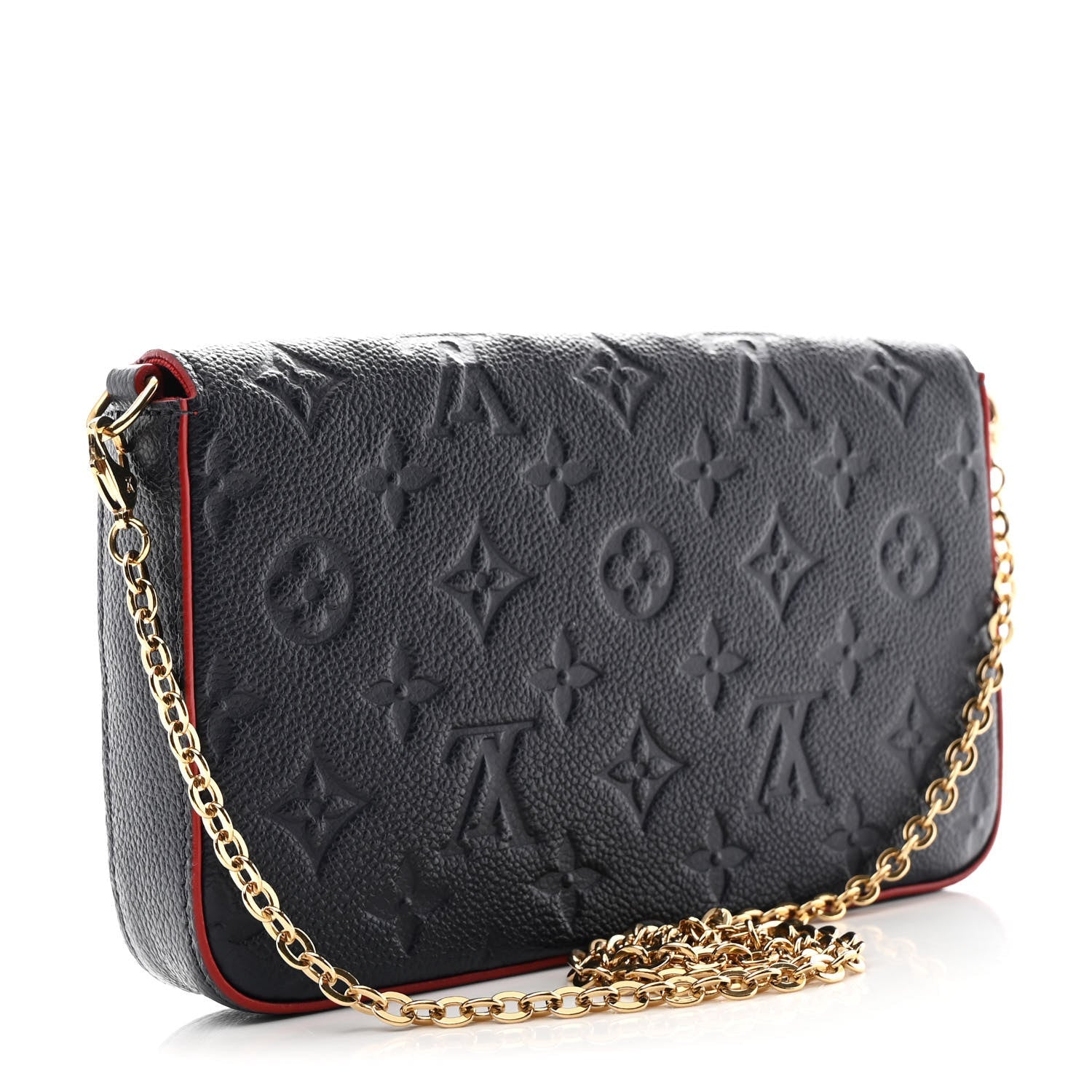 Empreinte Pochette Felicie Chain Wallet Marine Rouge