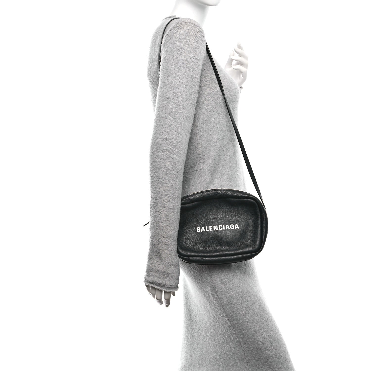 Calfskin Logo XS Everyday Camera Bag Black