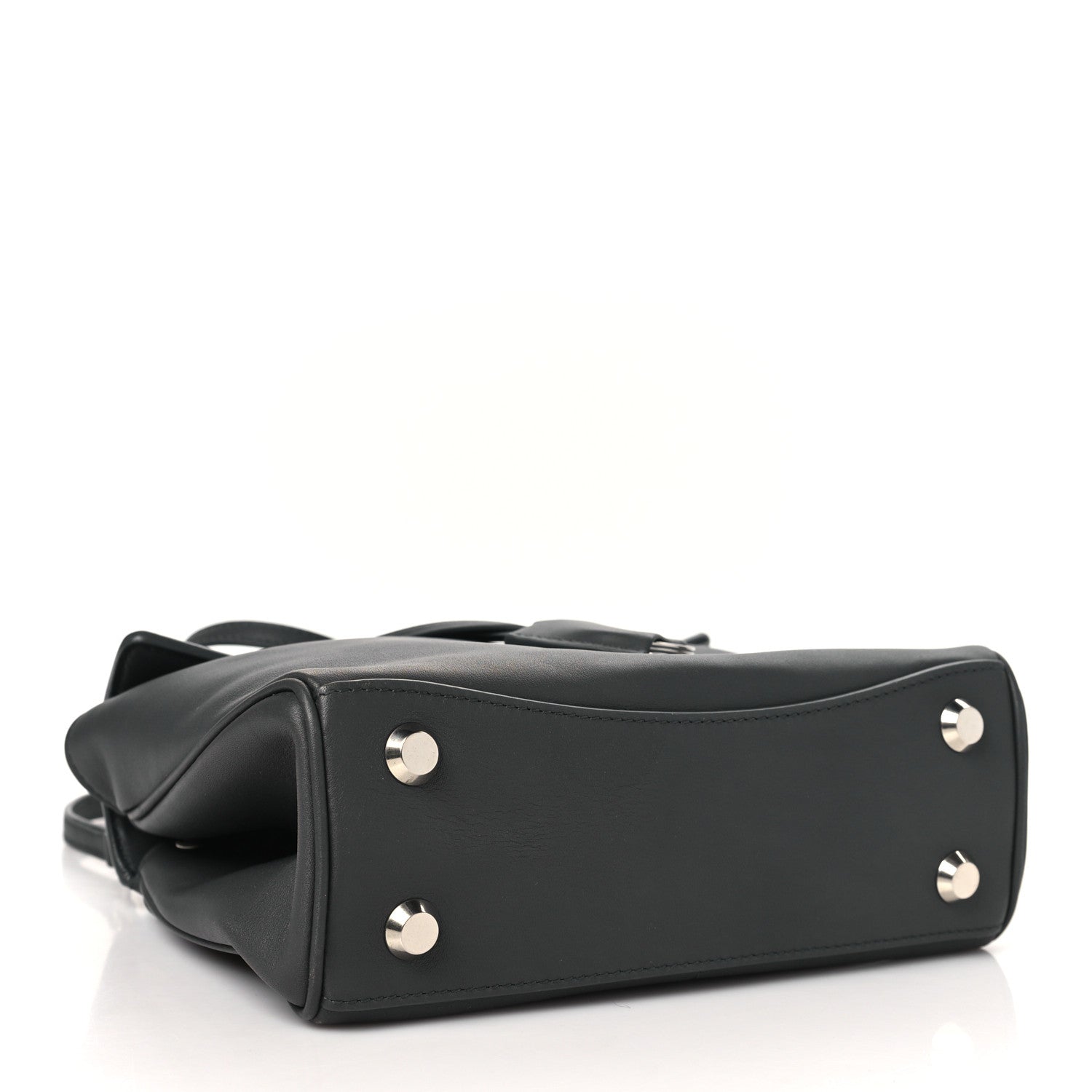 Natural Smooth Calfskin Mini Rodeo Top Handle Handbag Grey