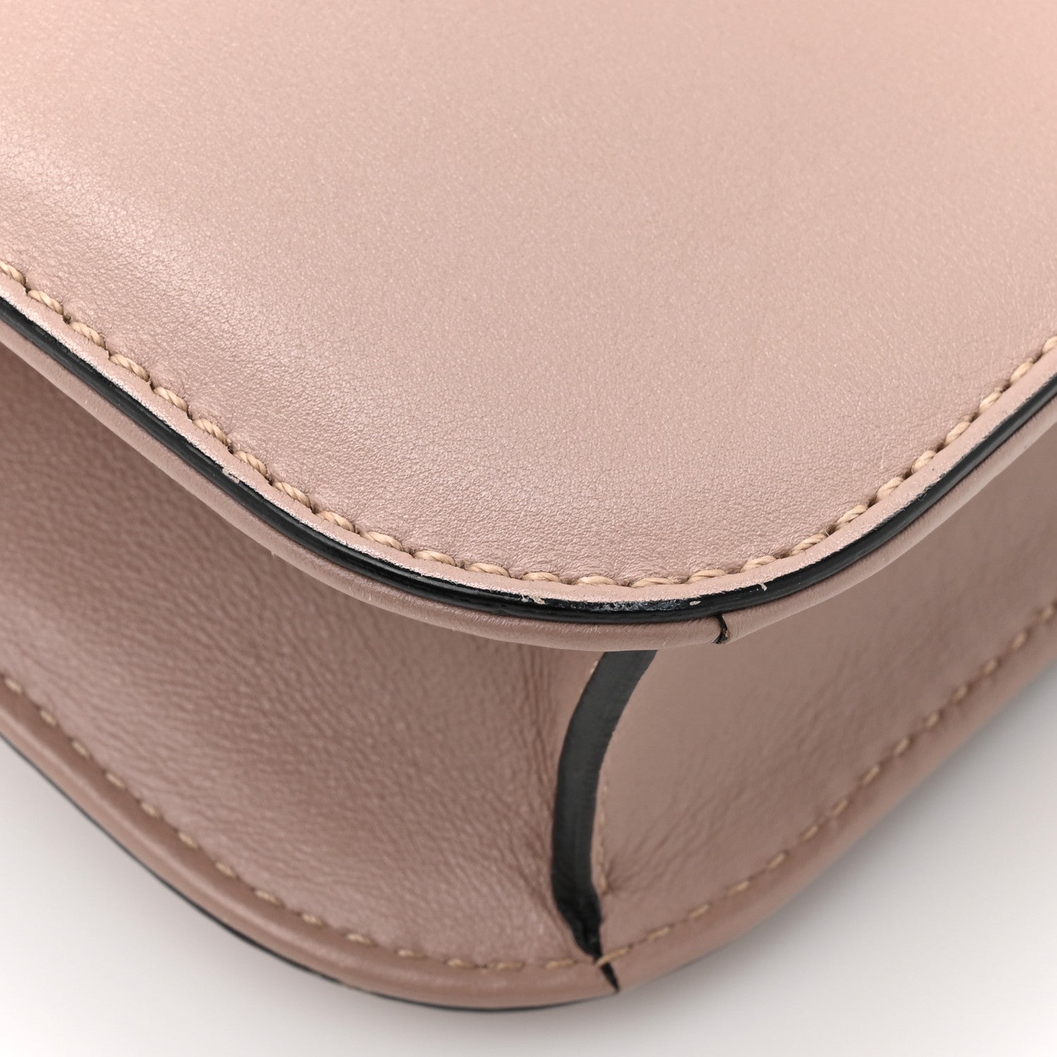 Vitello Small Glam Lock Rockstud Flap Poudre