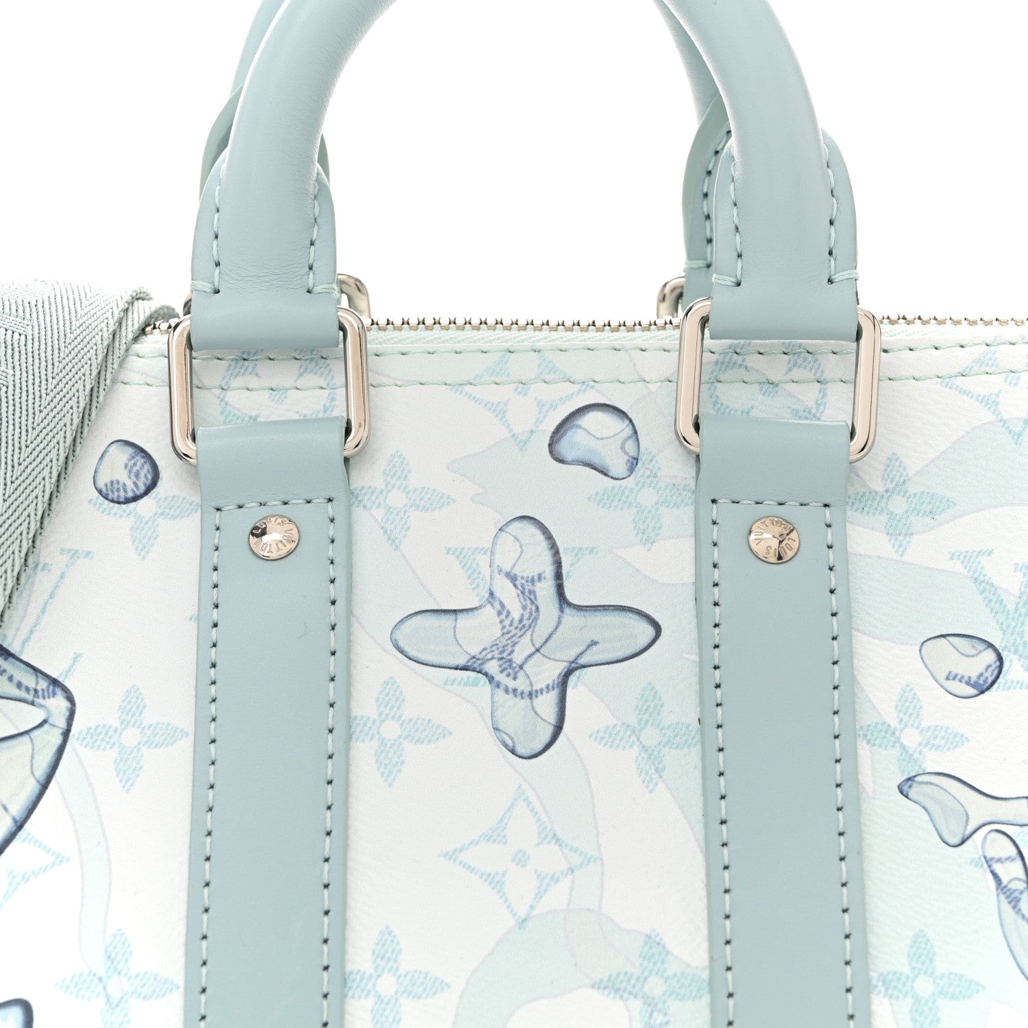 Monogram Aquagarden Keepall Bandouliere 25 Crystal Blue