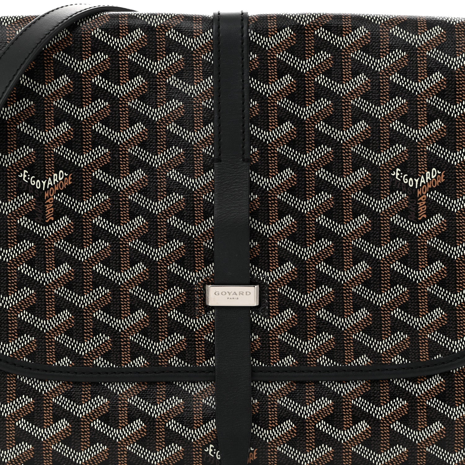 Goyardine Belvedere II MM Messenger Bag Black