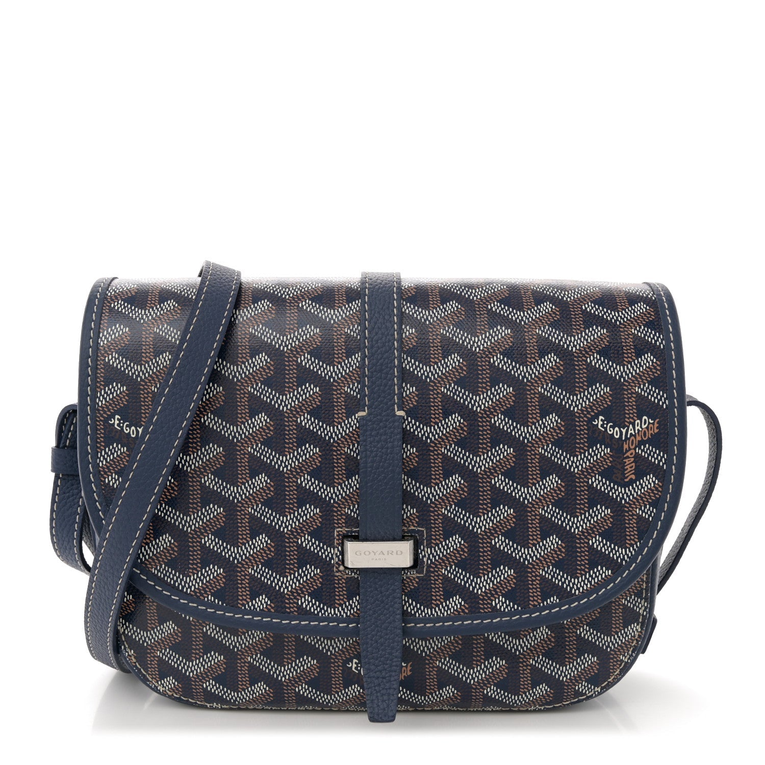 Goyardine Belvedere II PM Messenger Bag Navy