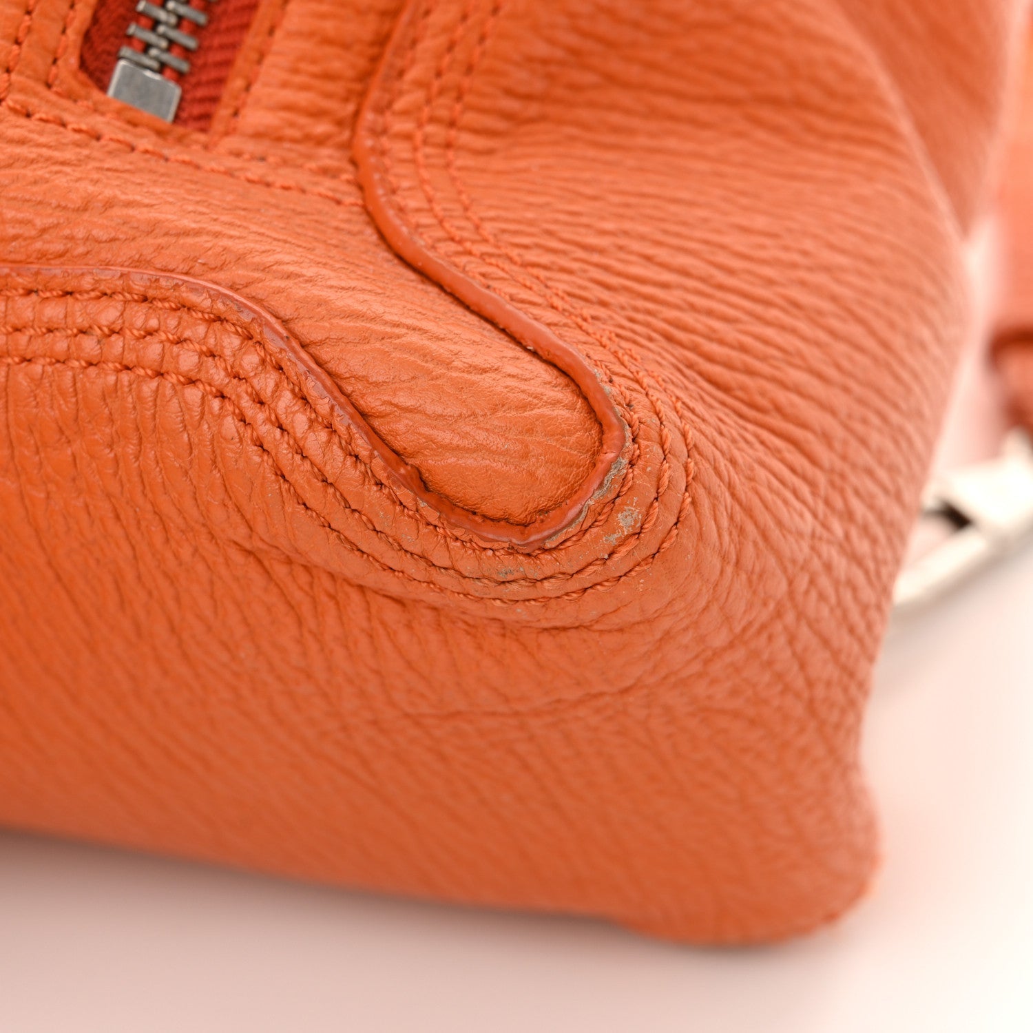 Textured Calfskin Pashli Backpack Orange