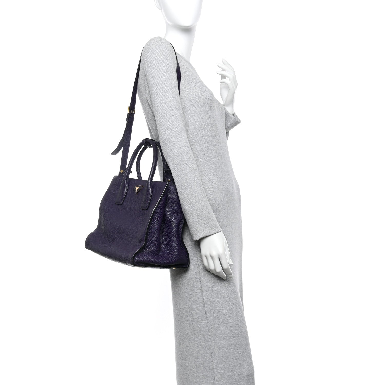 Vitello Daino Shopping Tote Viola