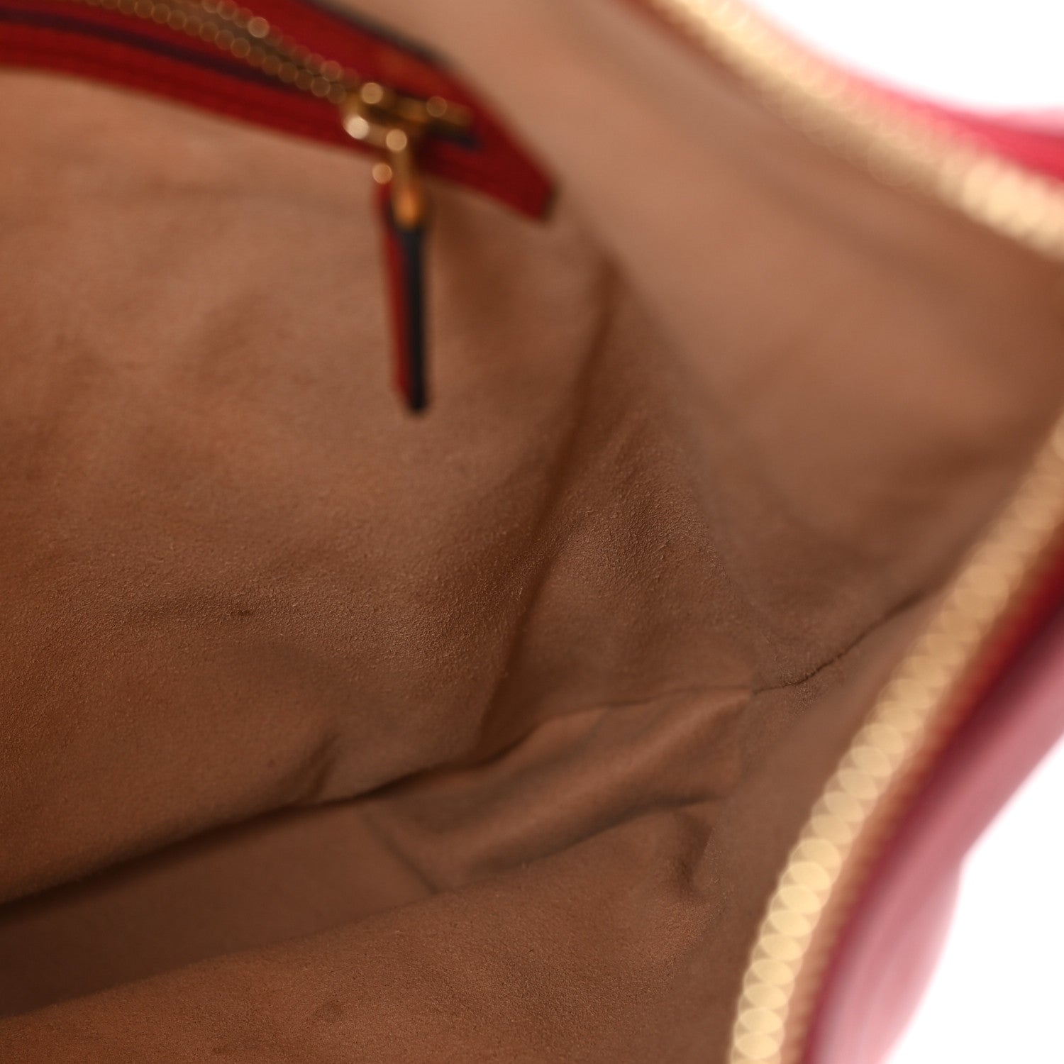 Apollo Calfskin GG Dadini Embroidered Chain Hobo Hibiscus Red