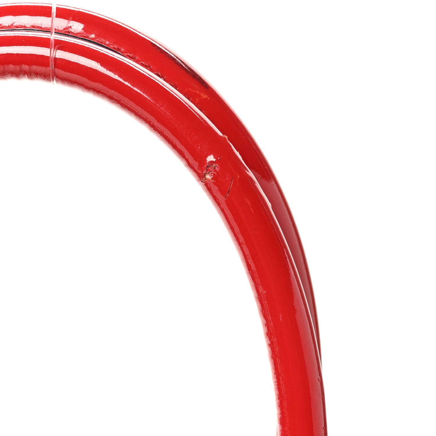 Patent Monochrome Rockstud Double Handle Tote Rosso Valentino