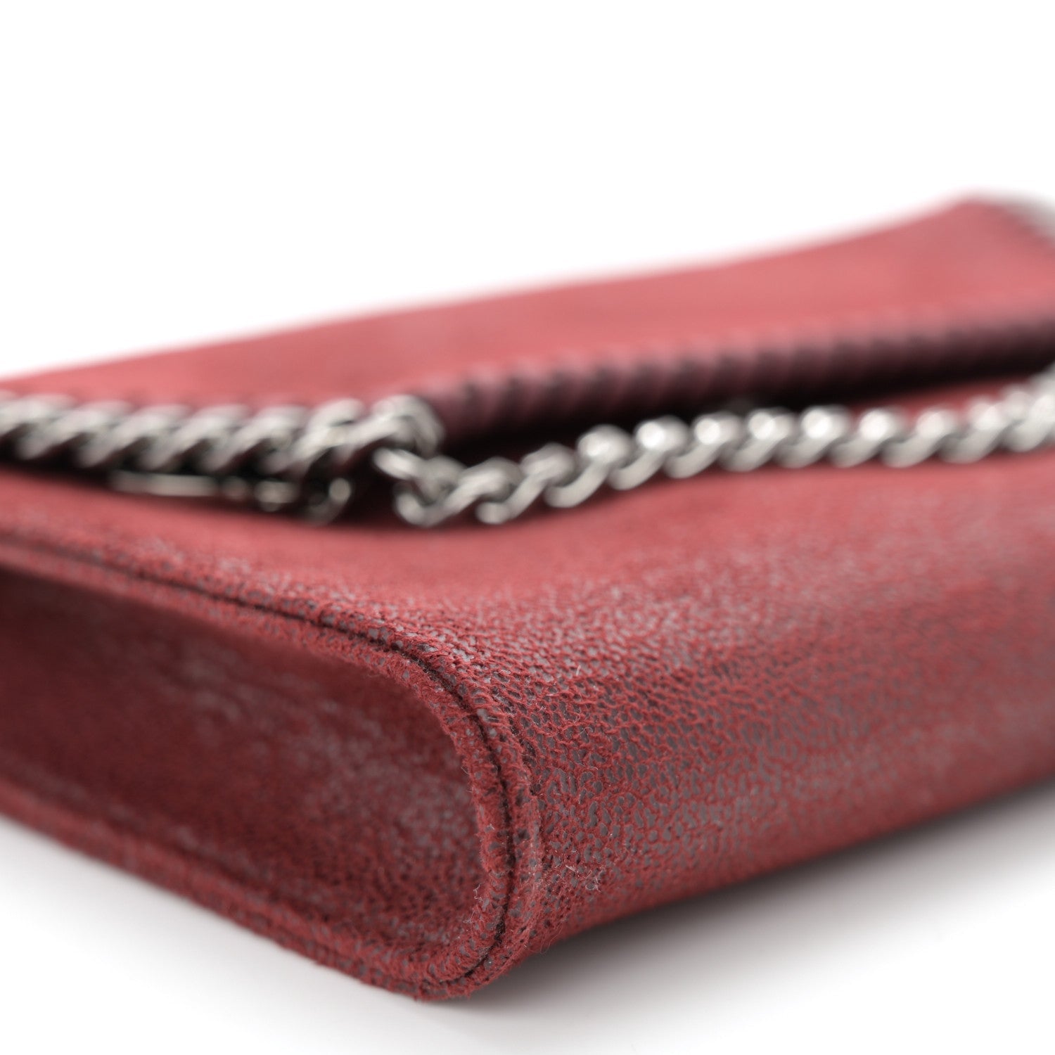 Shaggy Deer Mini Falabella Crossbody Bag Burgundy