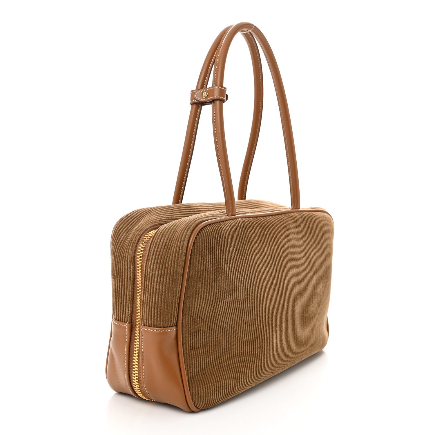 Corduroy Large Beau Top Handle Bag Cinnamon