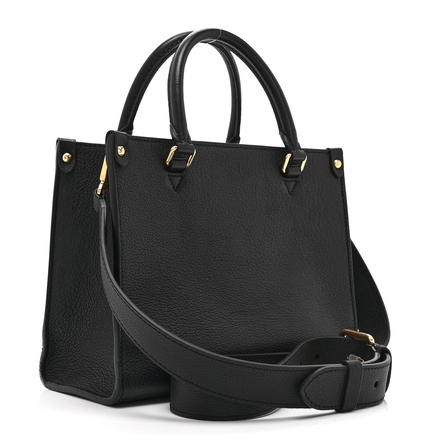 Calfskin Lock & Go Tote Black