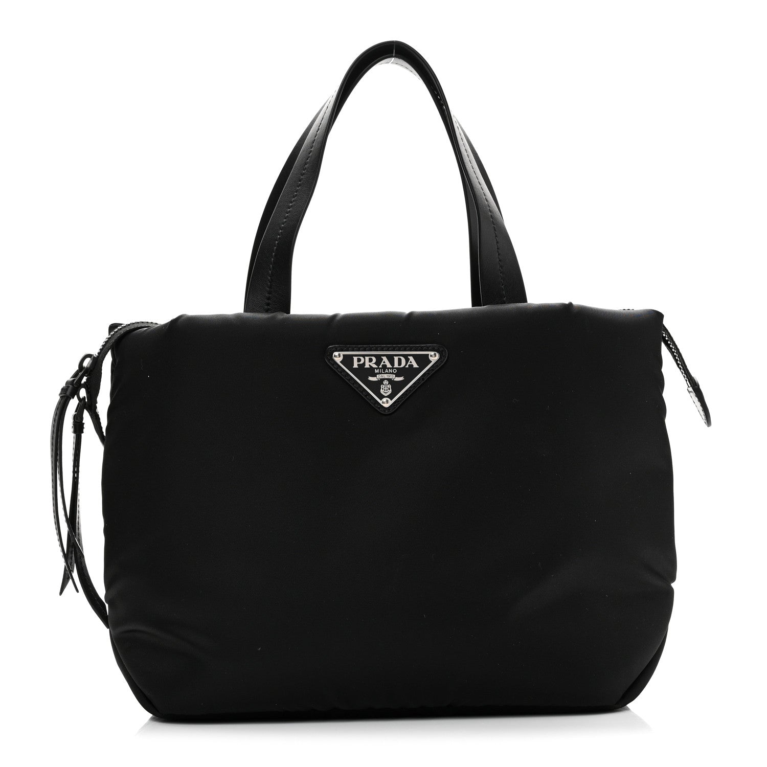 Tessuto Nylon Soft Padded Small Shopping Tote Black