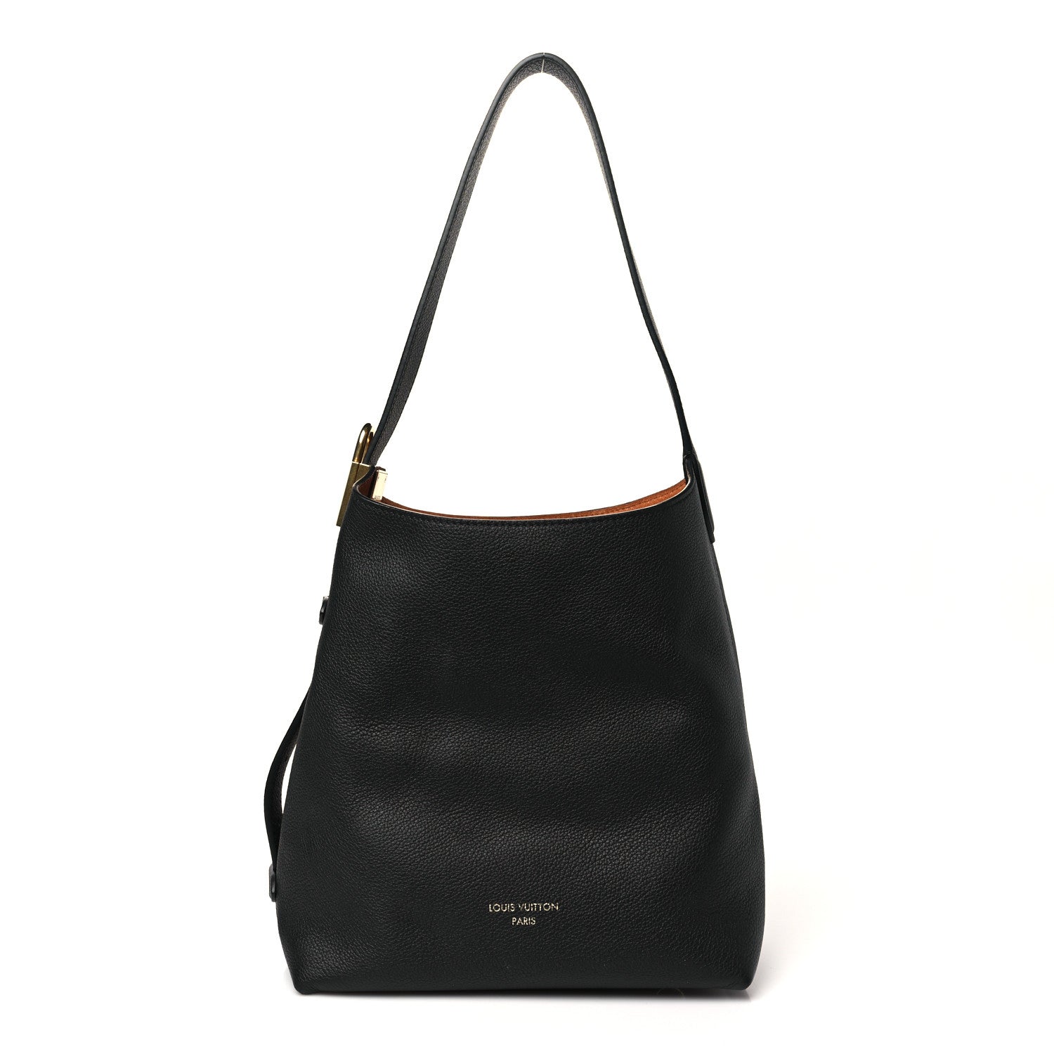 Grained Calfskin Low Key Hobo PM Black