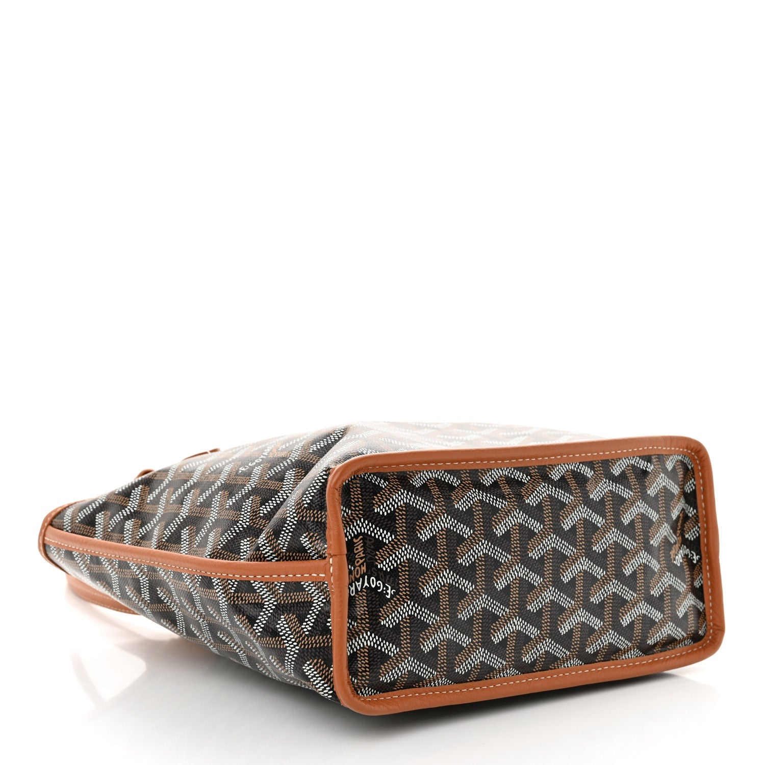 Goyardine Reversible Mini Anjou Black Gold