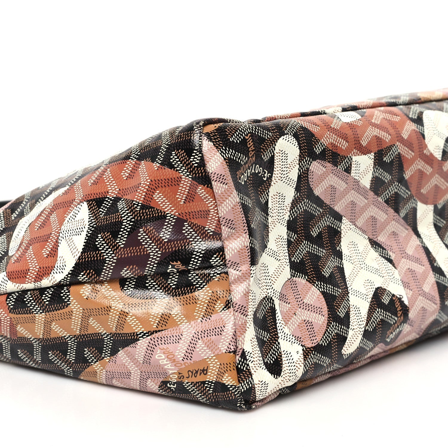 Goyardine Saint Louis Lettres Camouflage PM Black Pink Multicolor