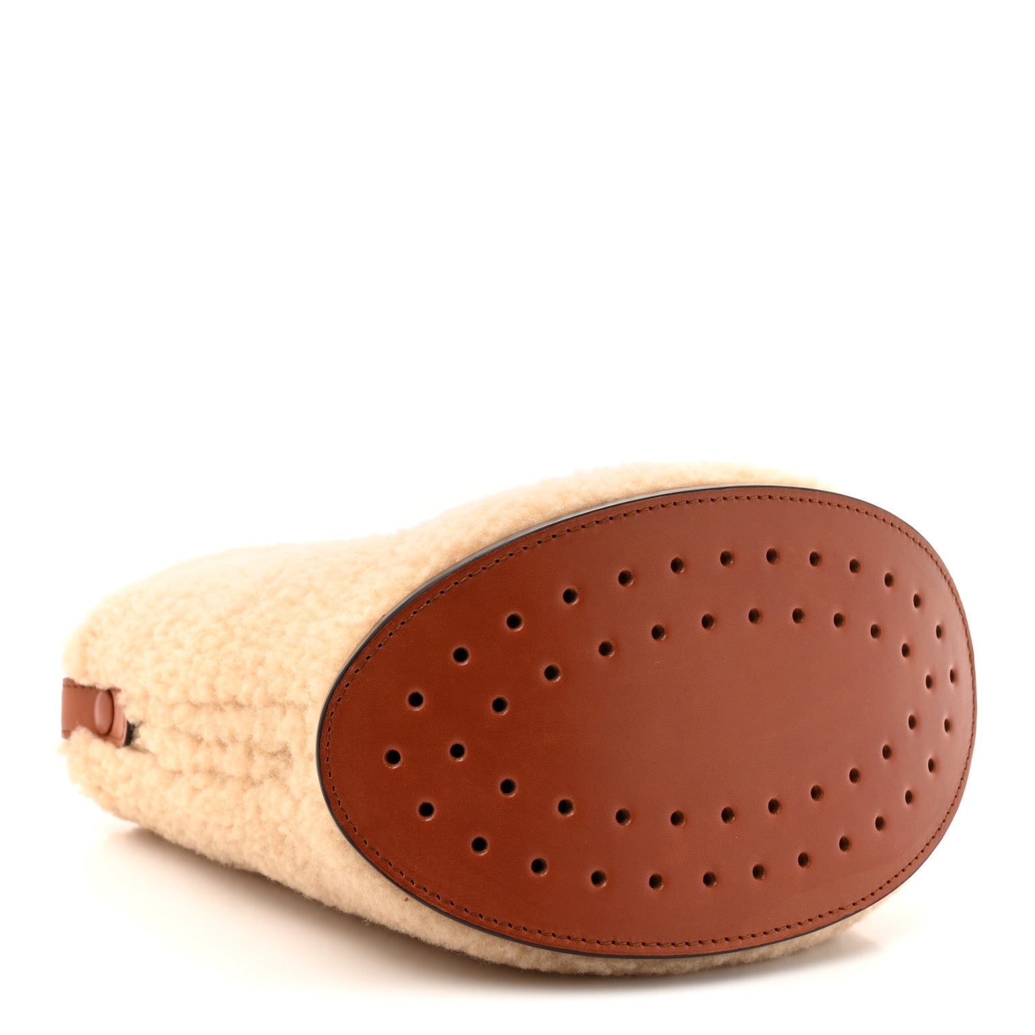 Teddy Calfskin Mini Pin Daily Surpique Bucket Natural